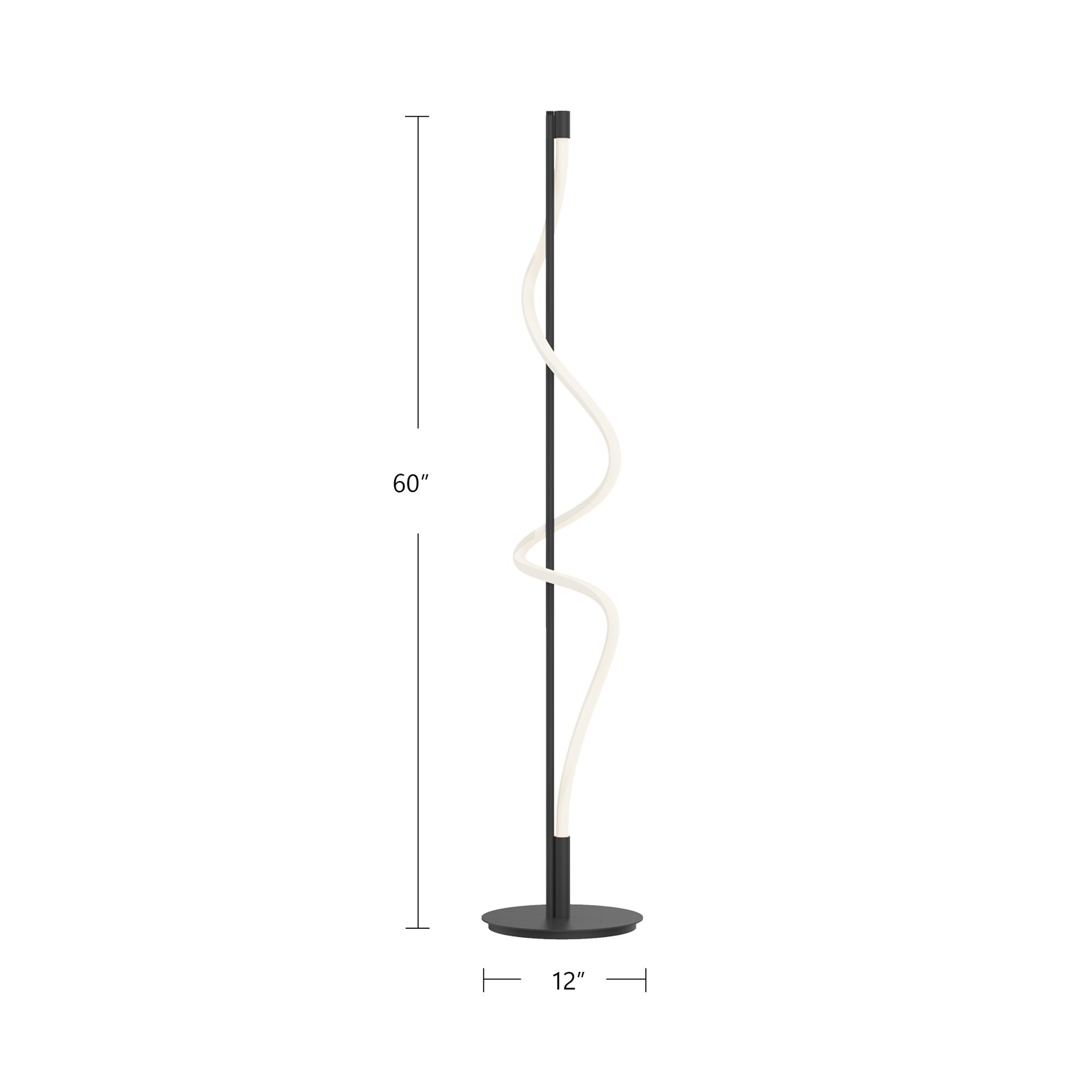 Cursive 12-in Aluminum Floor Lamp