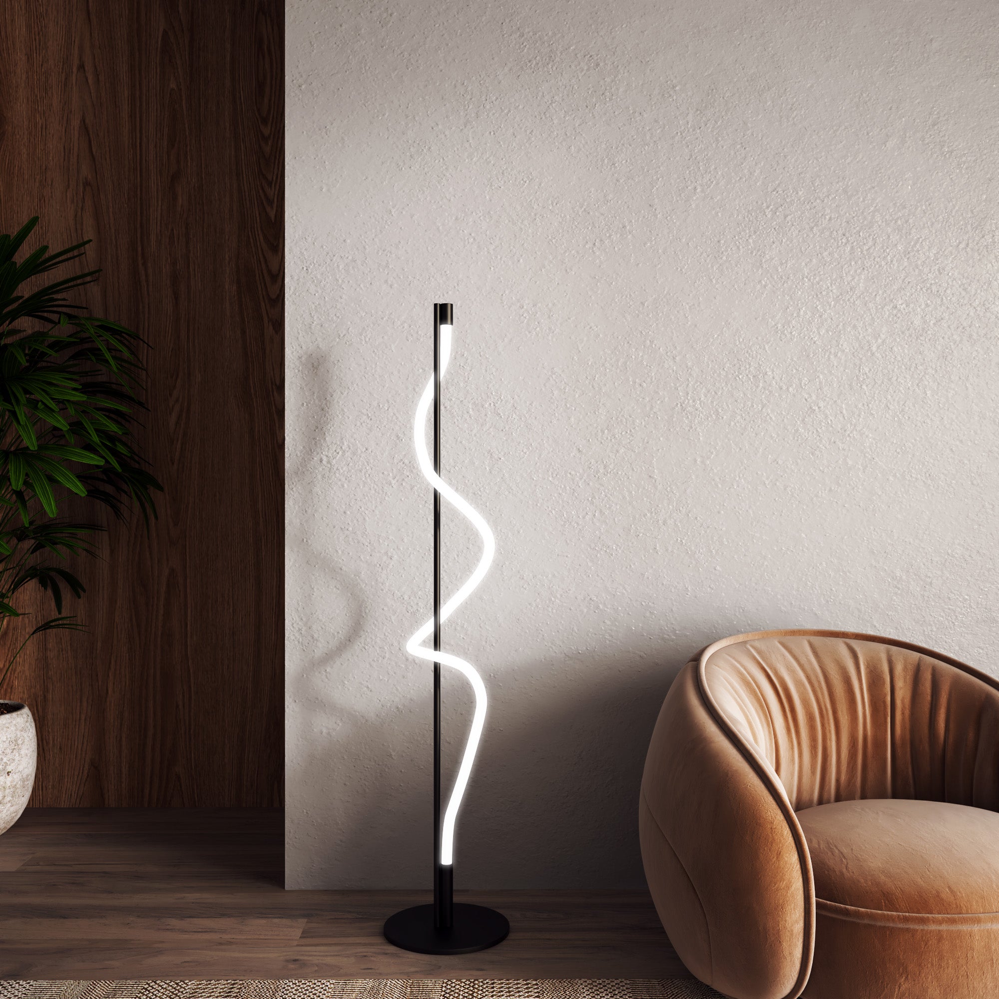 Cursive 12-in Aluminum Floor Lamp