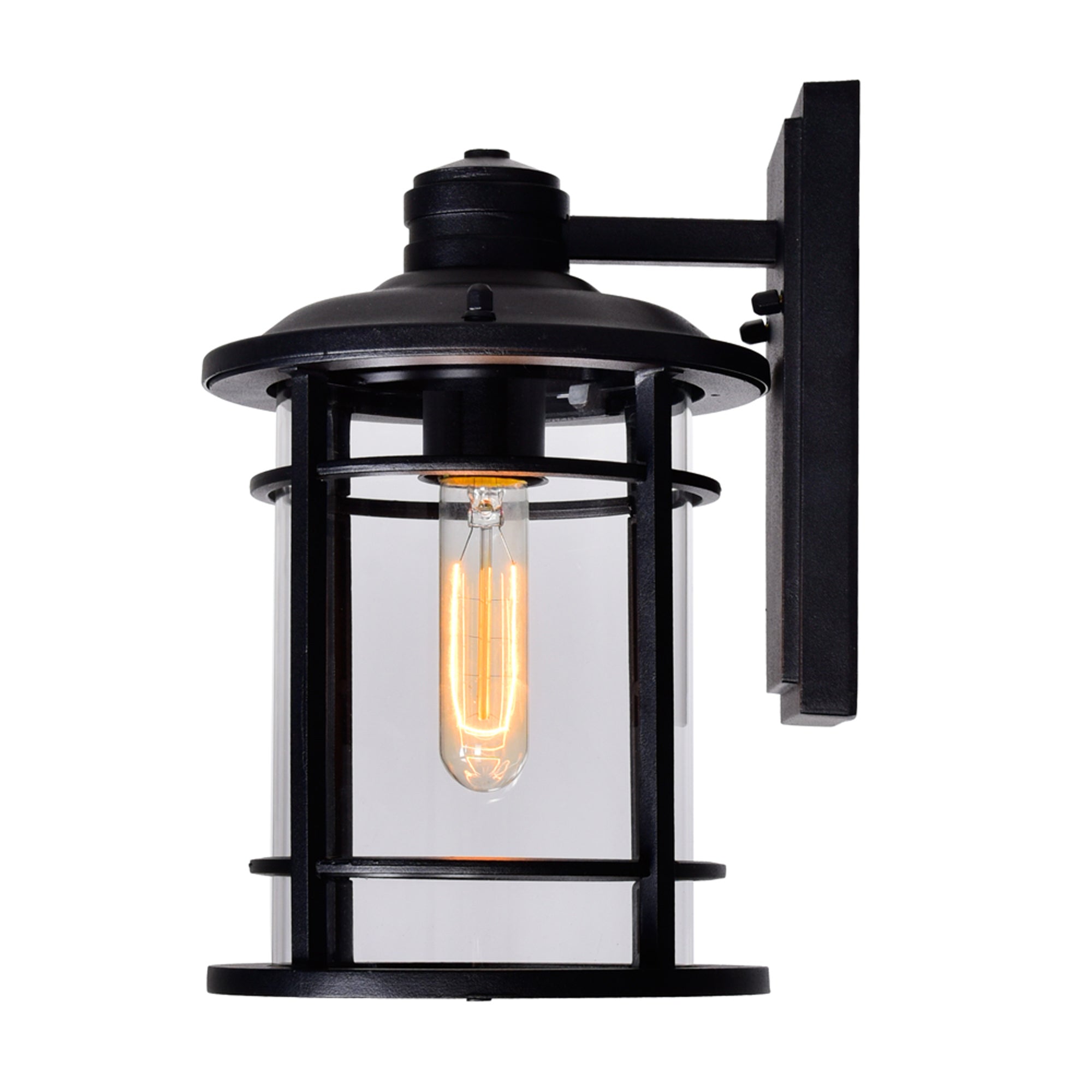 Belmont 1 Light Outdoor Wall Lantern Black Finish