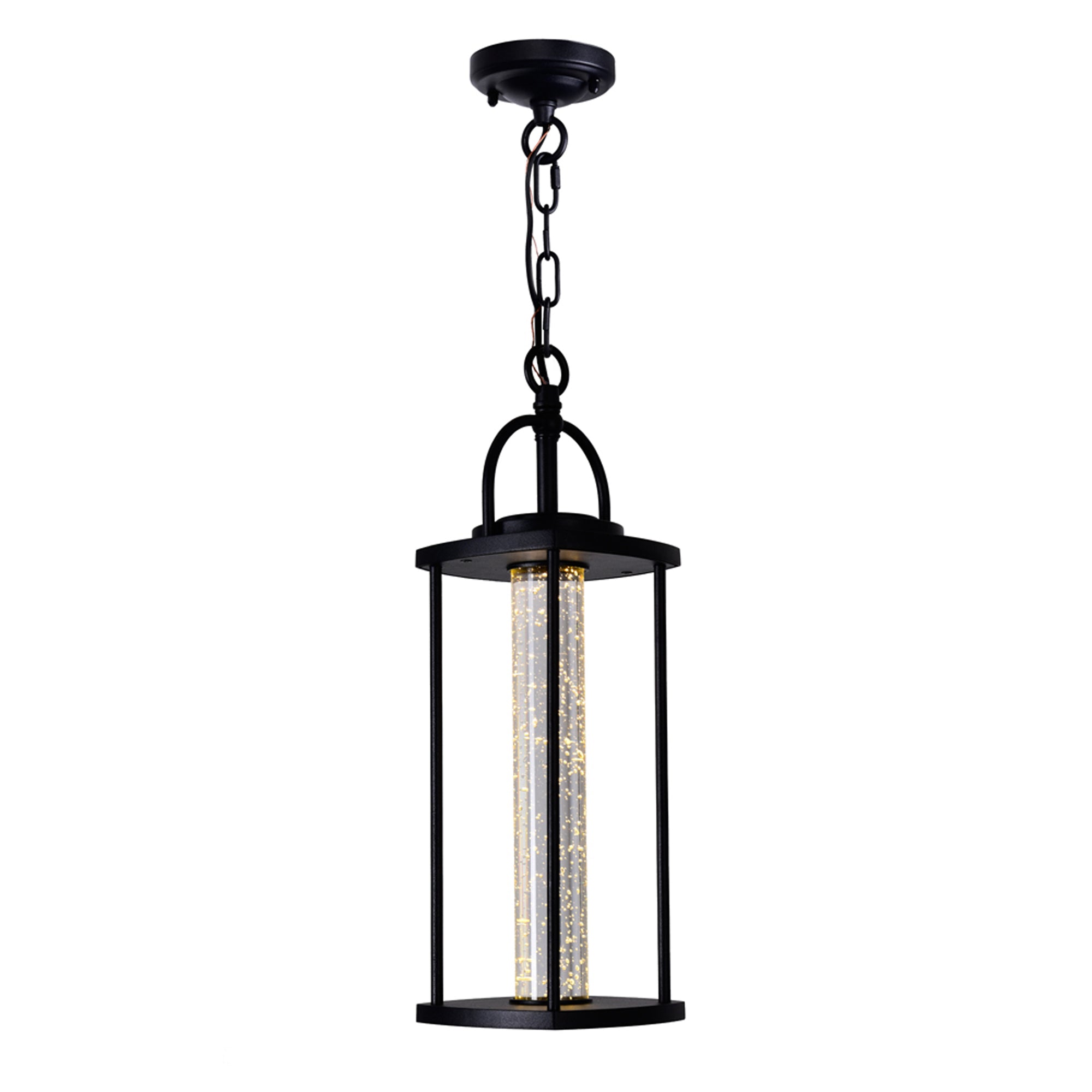 Greenwood 1 Light Black Outdoor Pendant with Integrated LED