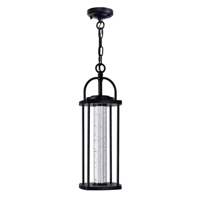 Greenwood 1 Light Black Outdoor Pendant with Integrated LED
