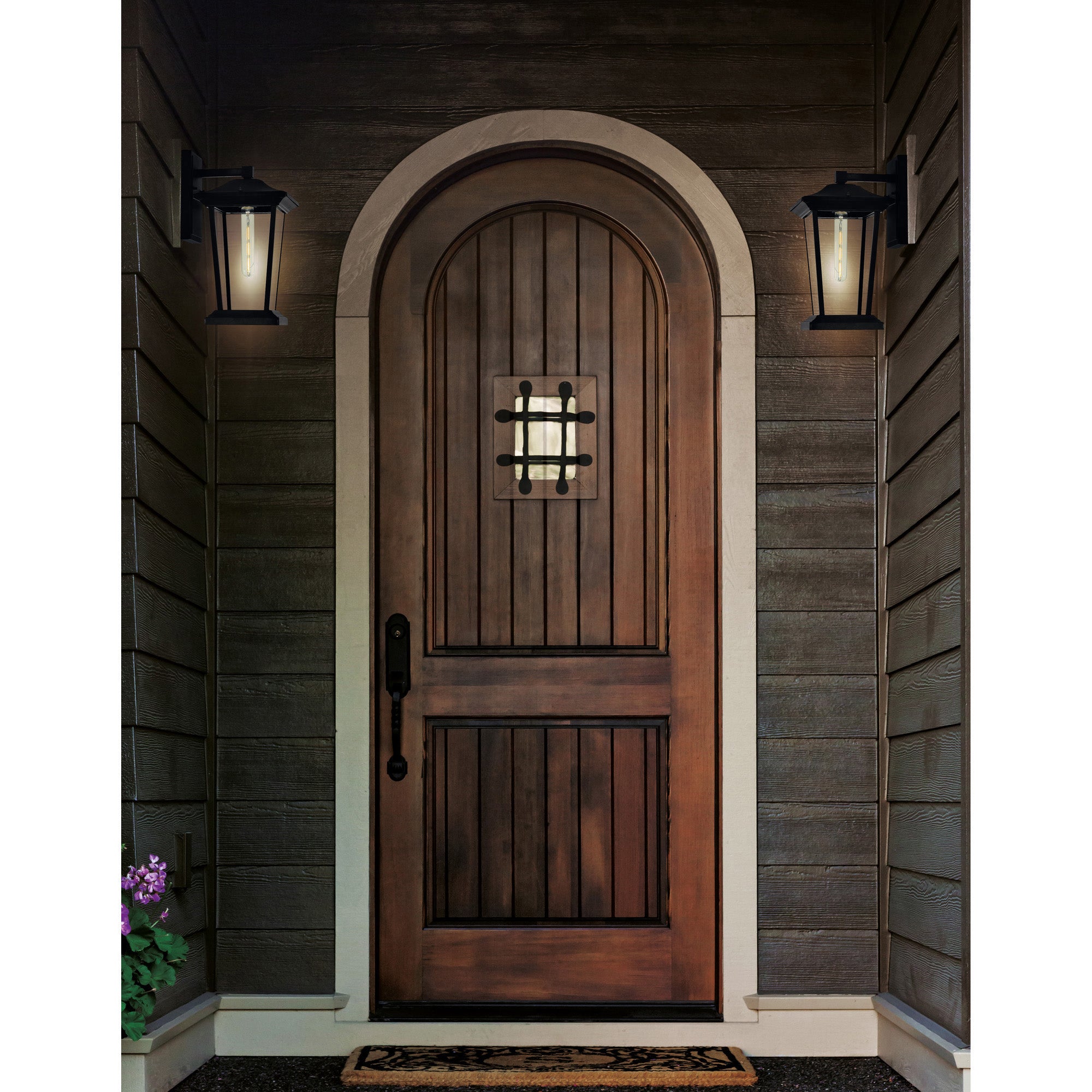 Leawood Outdoor Wall Lights 1 Light Black