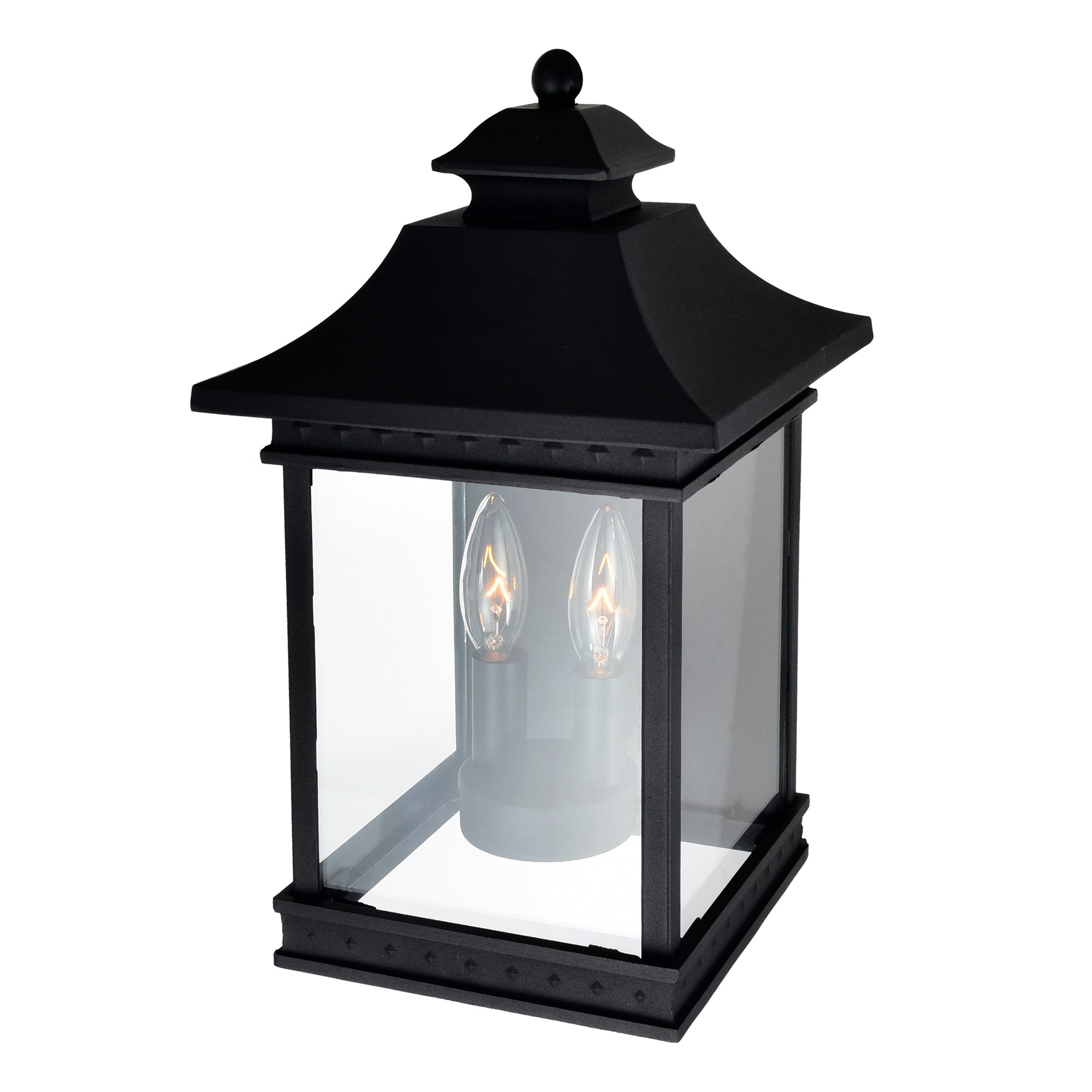 Cleveland 2 Light Black Outdoor Wall Light