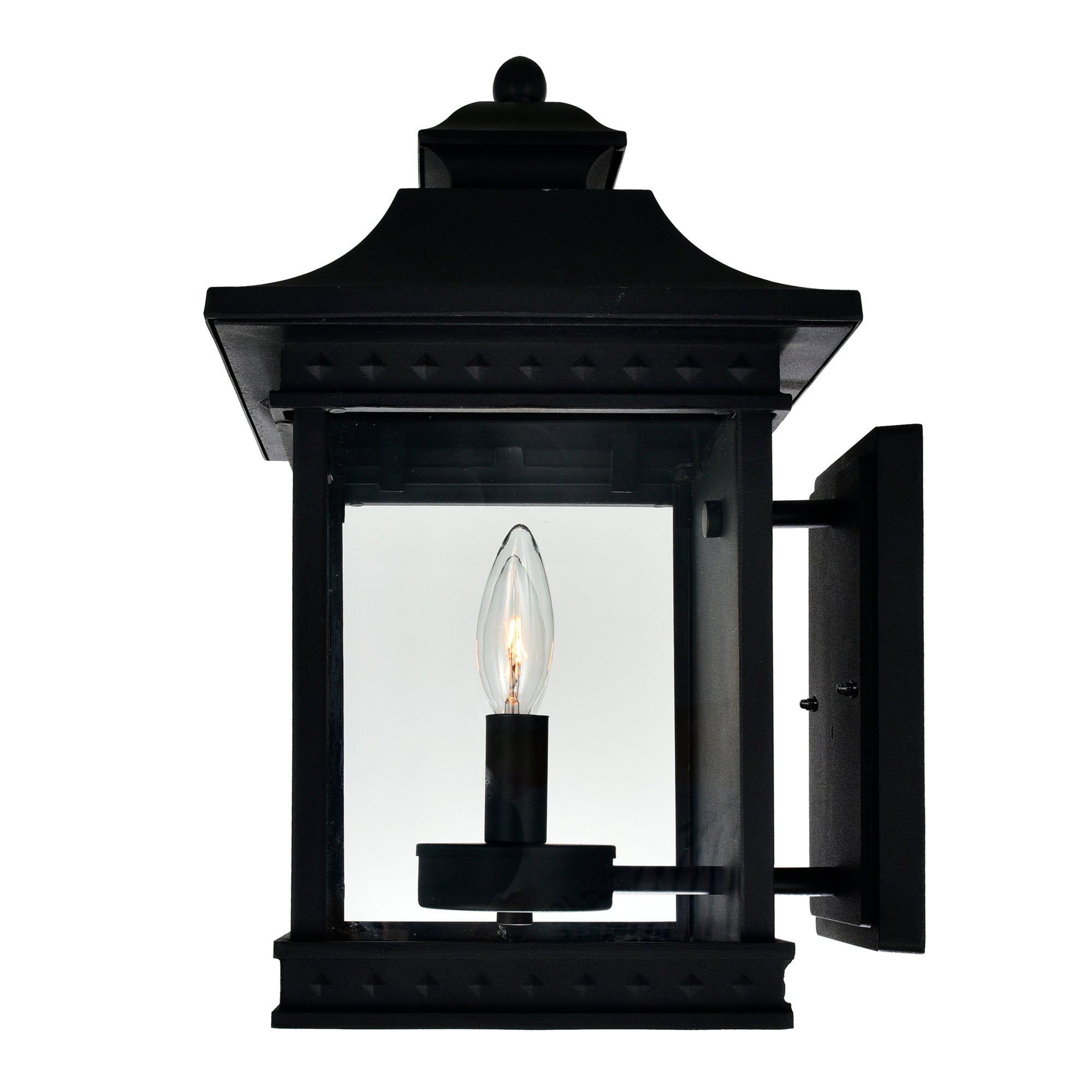 Cleveland 2 Light Black Outdoor Wall Light