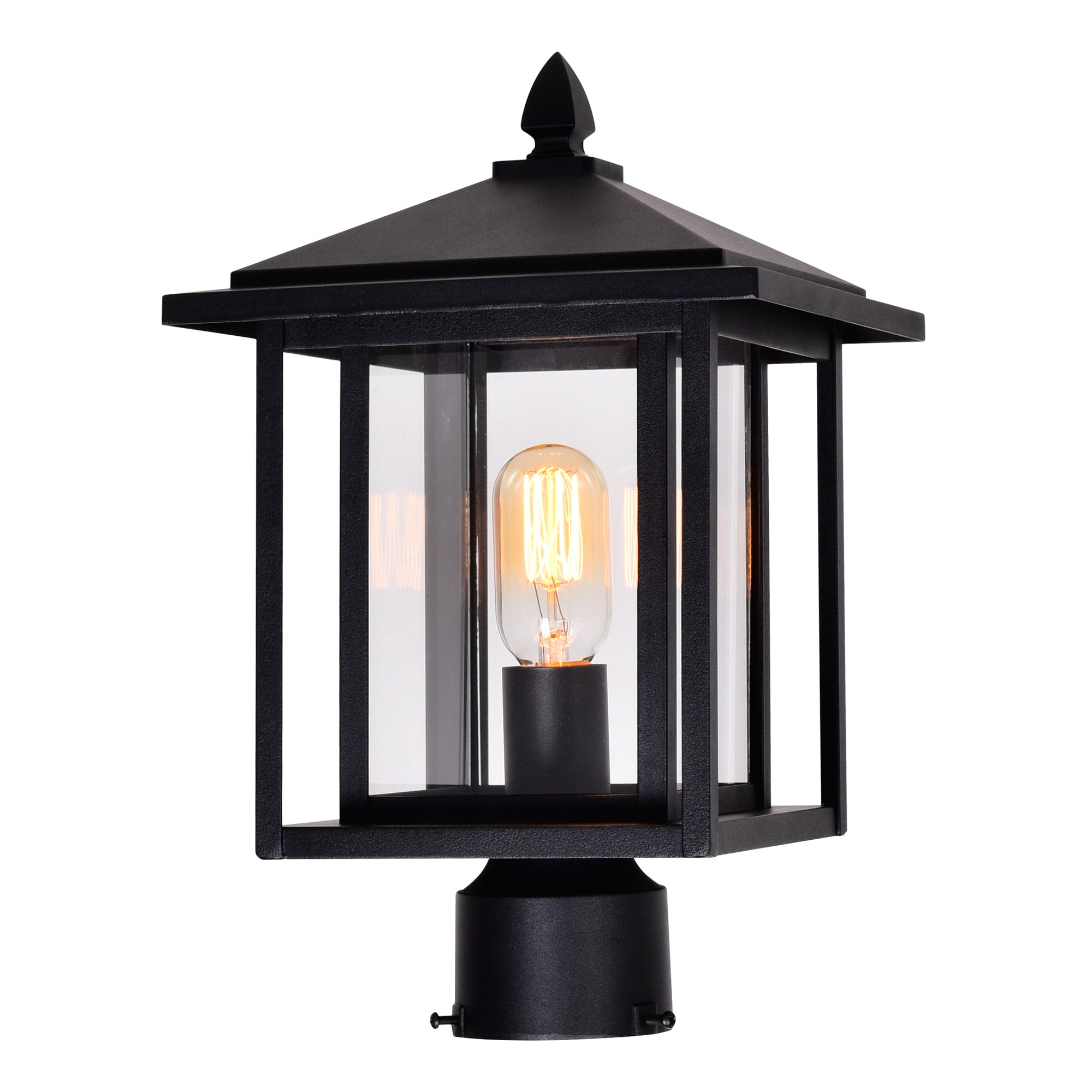 Crawford Outdoor Lantern Heads 1 Light Black