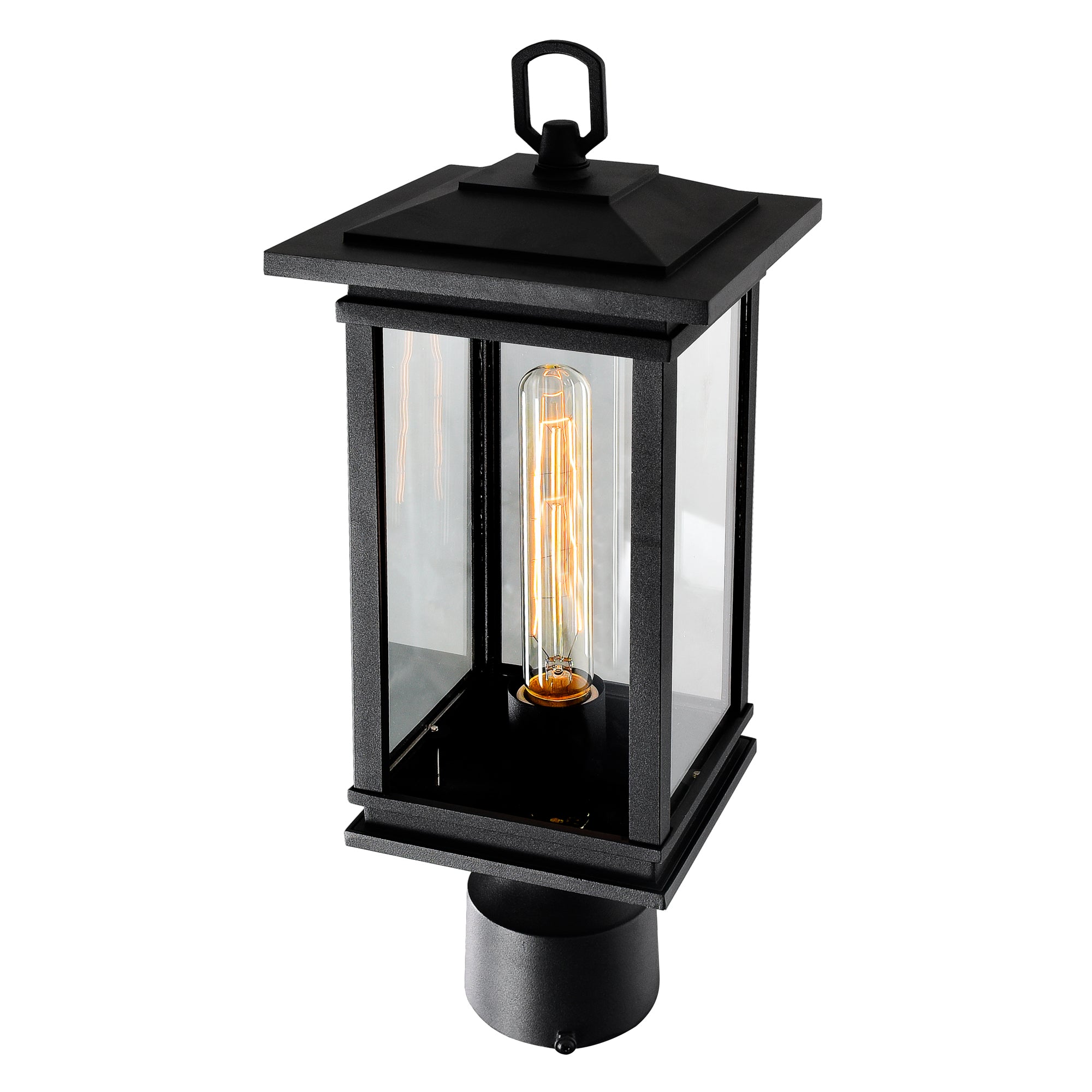 Oakwood 1 Light Outdoor Black Lantern Head