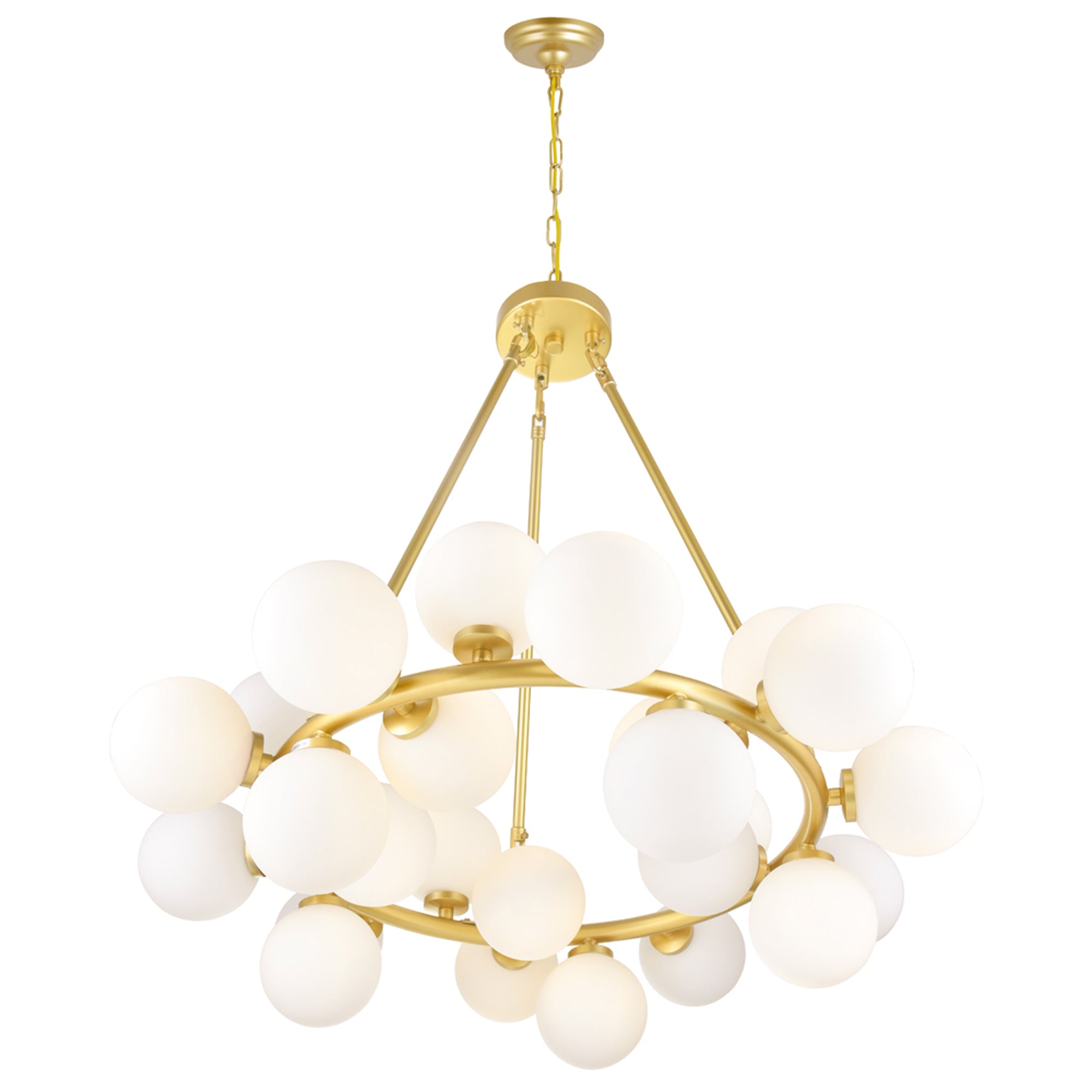 Arya 25 Light Satin Gold Finish Chandelier