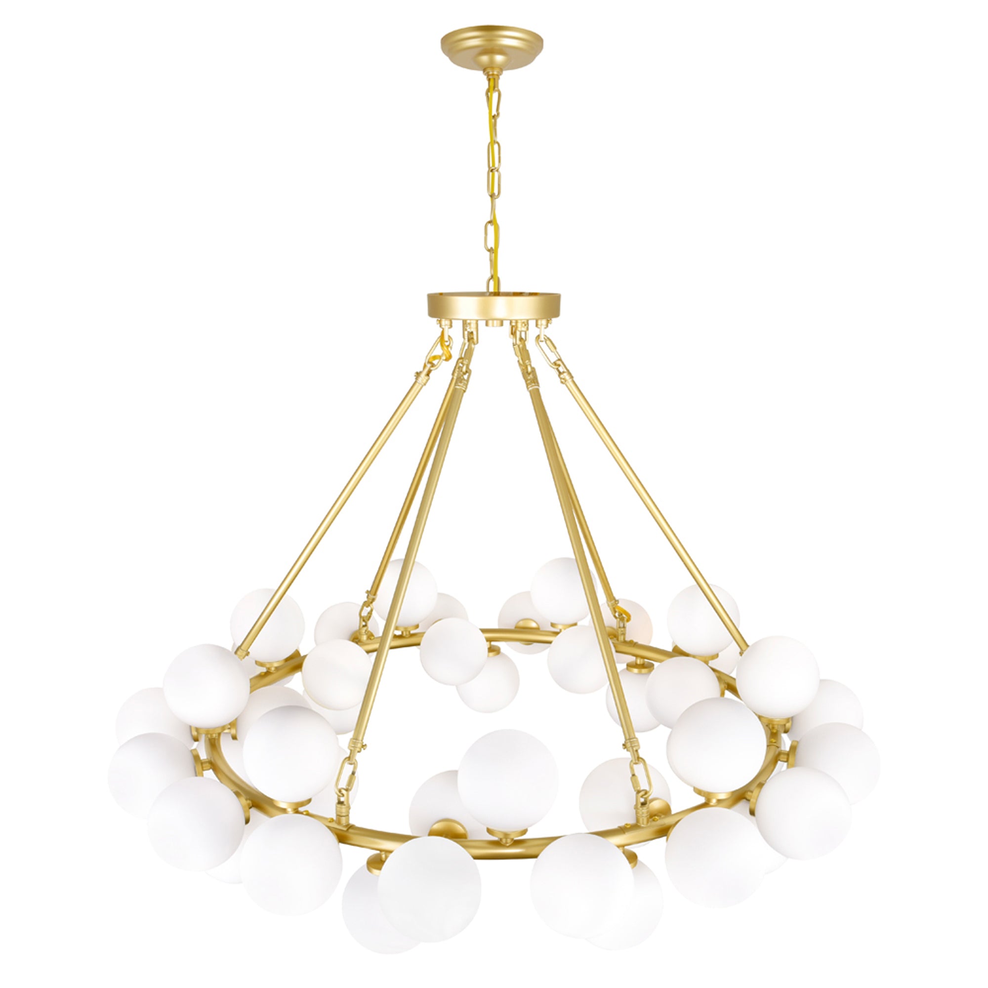 Arya Chandeliers Satin Gold 45 Lights