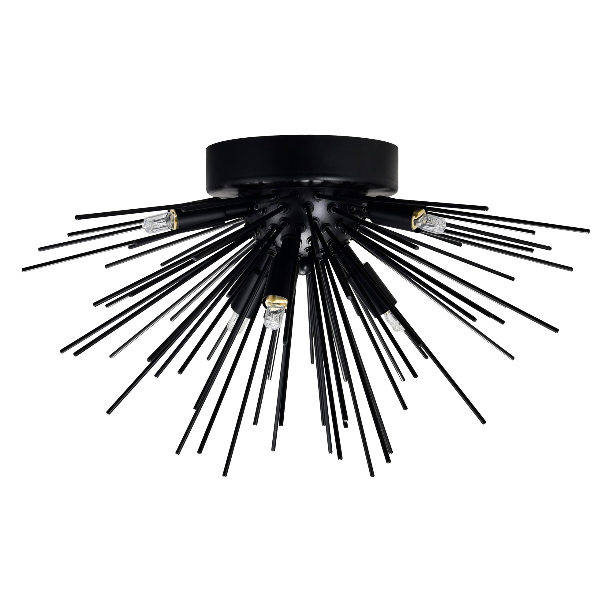 Savannah Flush Mounts 6 Light Black Finish
