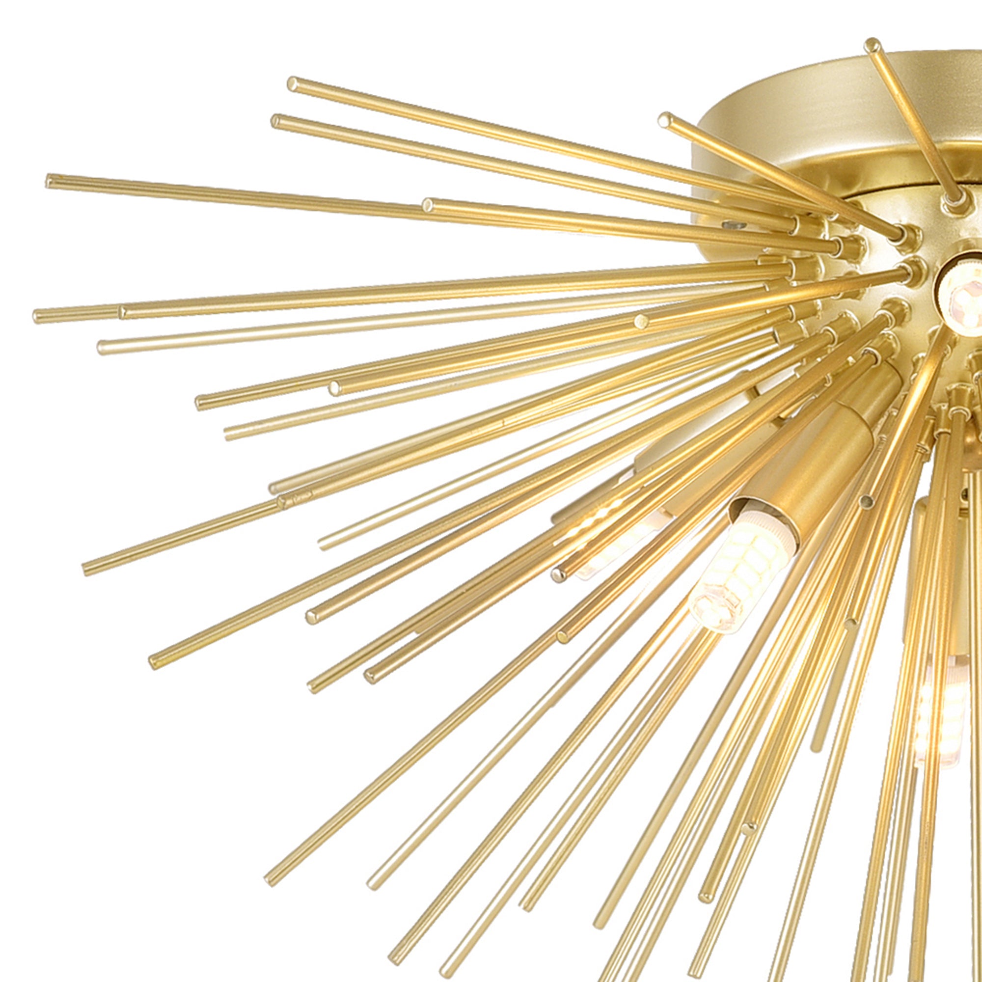 Savannah Flush Mounts Gold Leaf 6 Lights