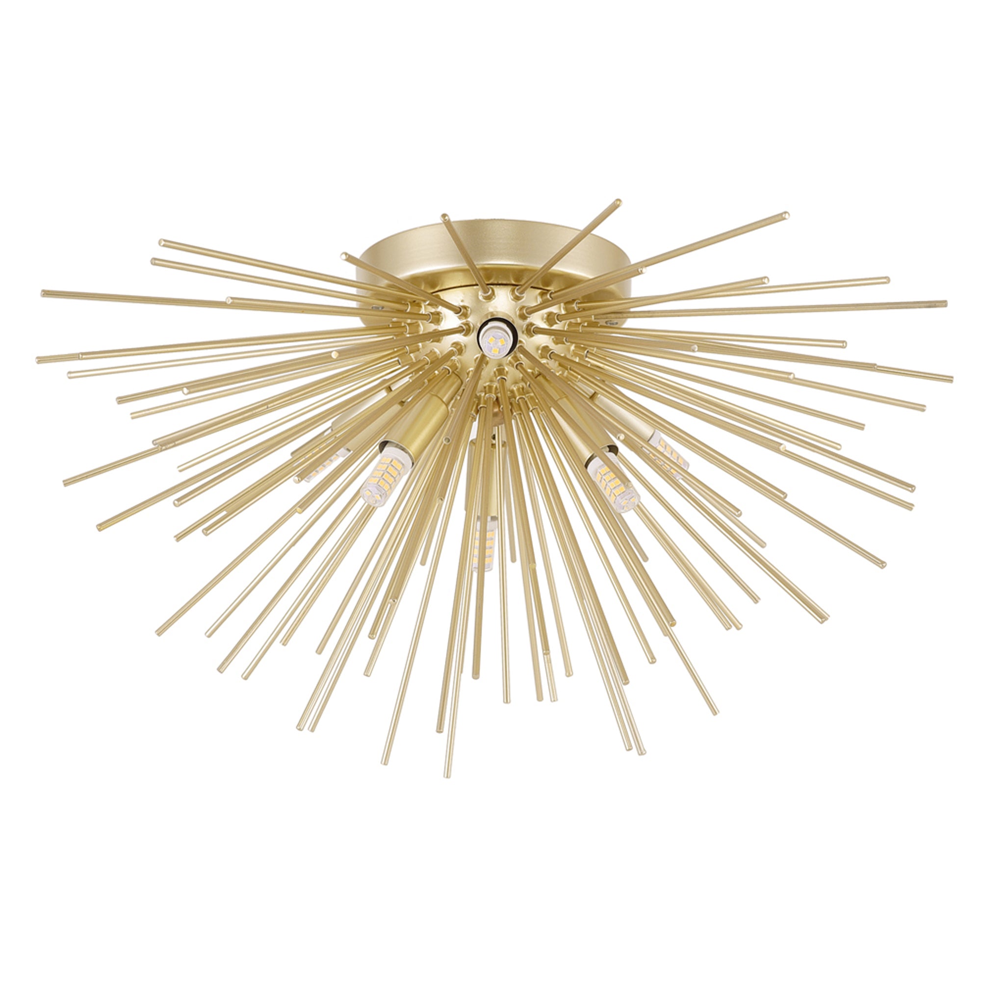 Savannah Flush Mounts Gold Leaf 6 Lights