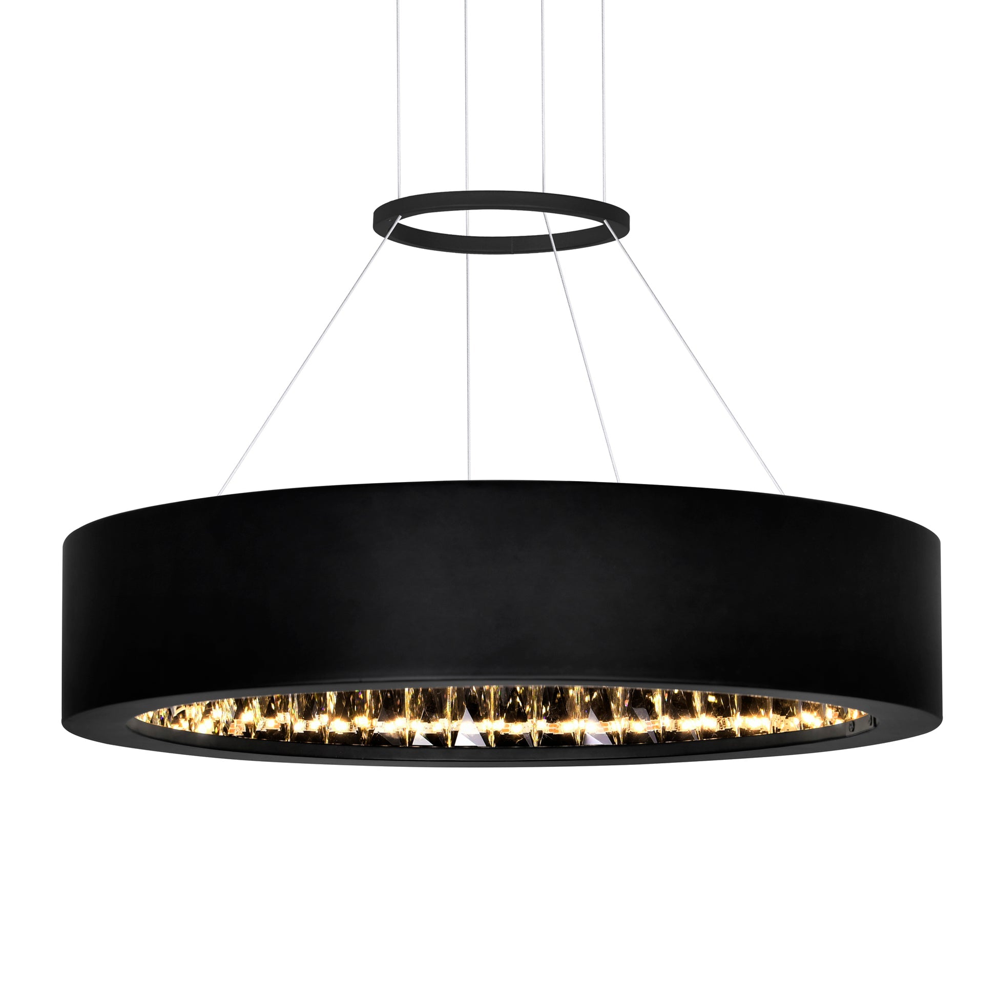 Juliette Integrated LED 16 Inch Black Chandelier