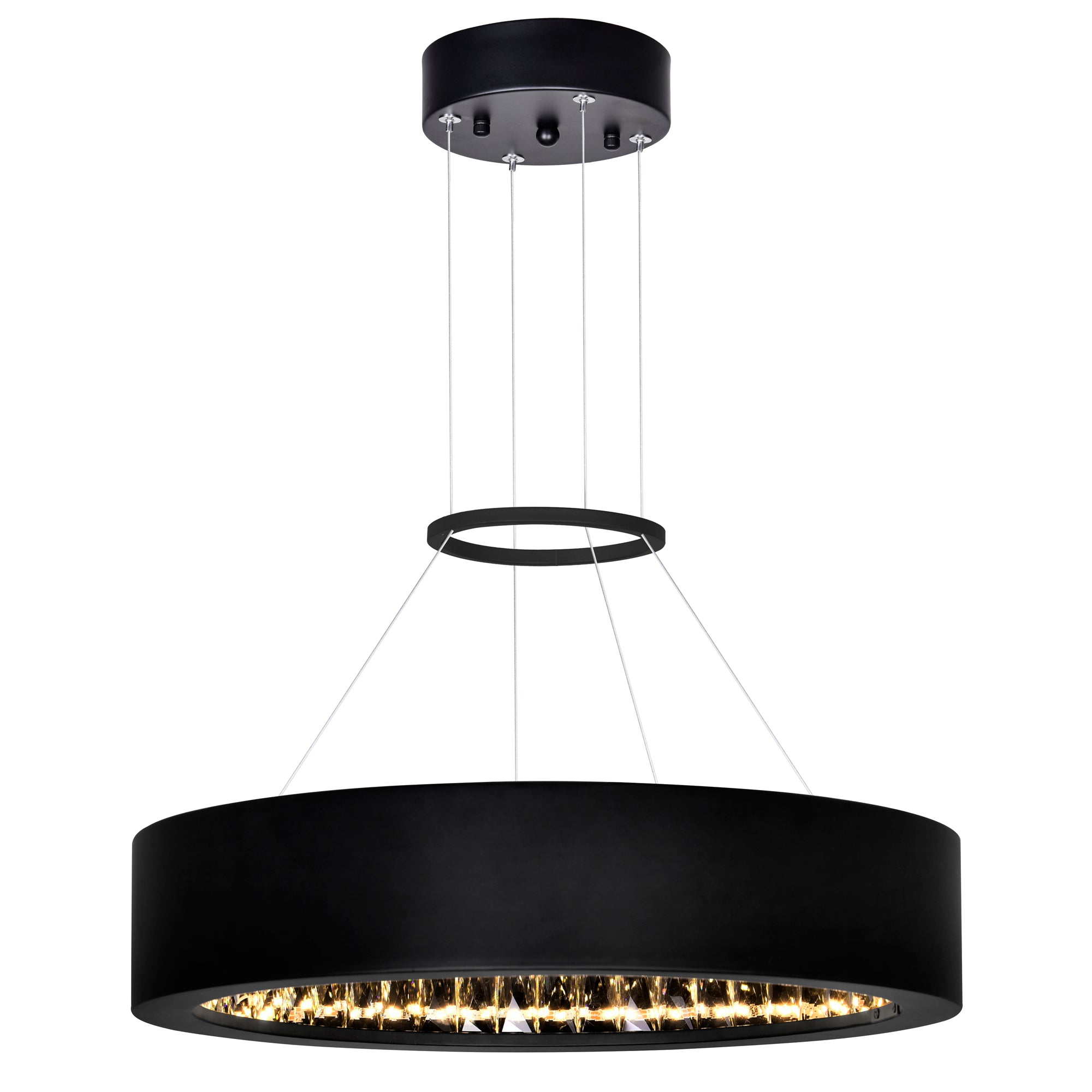 Rosalina Integrated LED Black Chandelier
