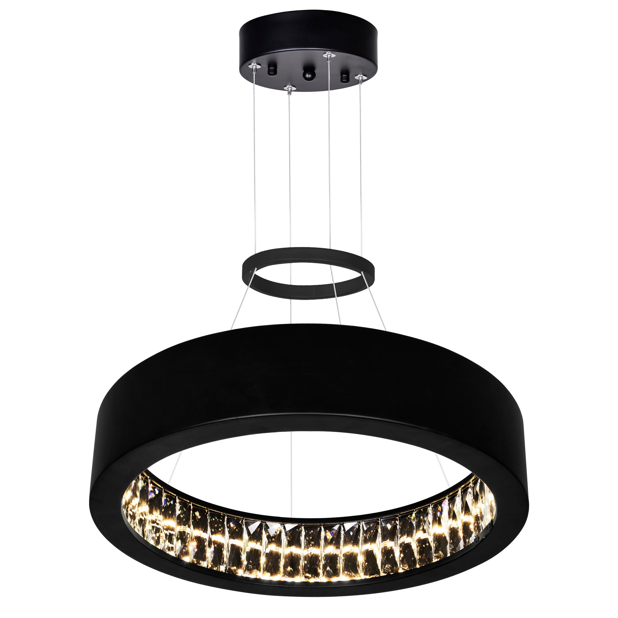 Rosalina Integrated LED Black Chandelier