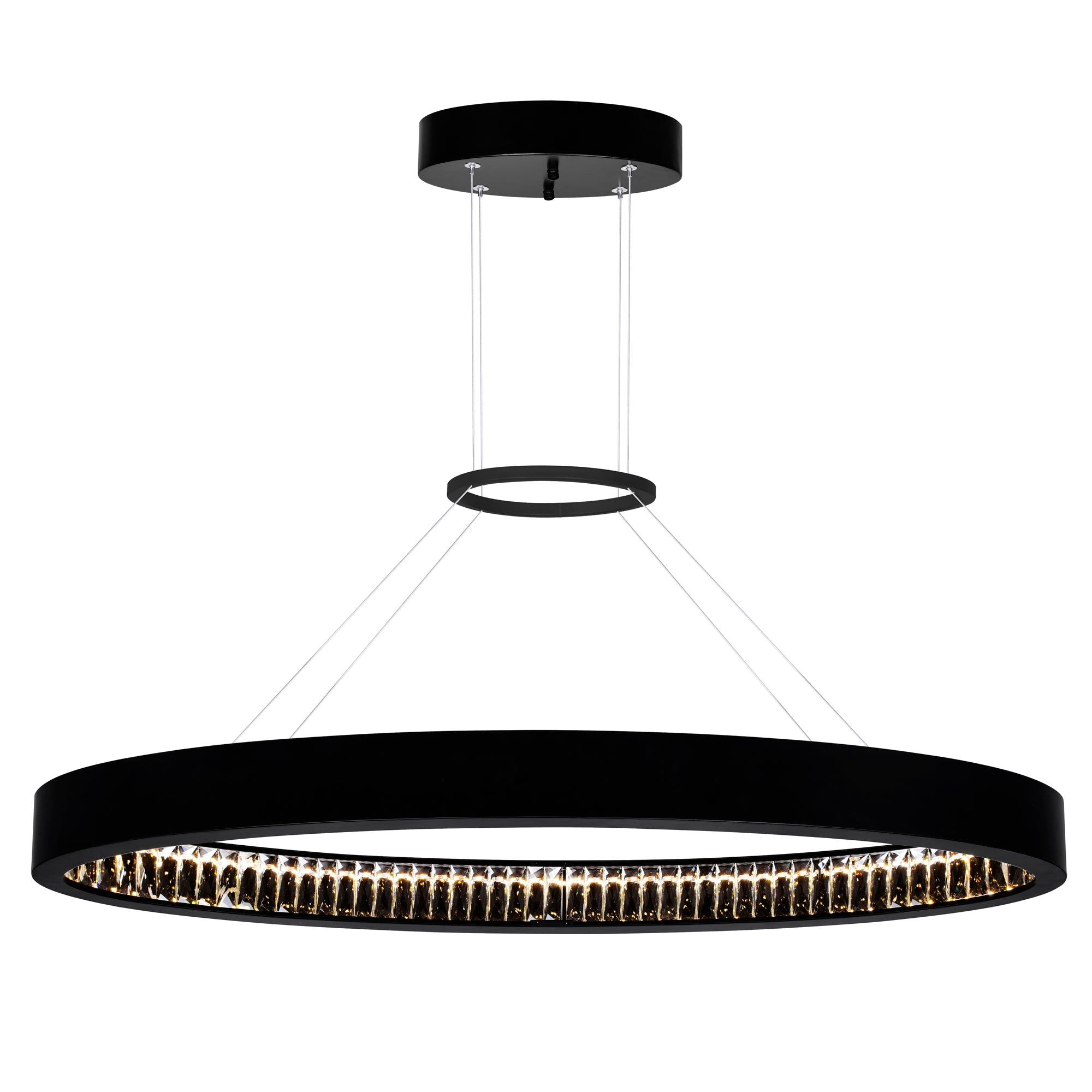 Rosalina Chandeliers 42in Matte Black LED