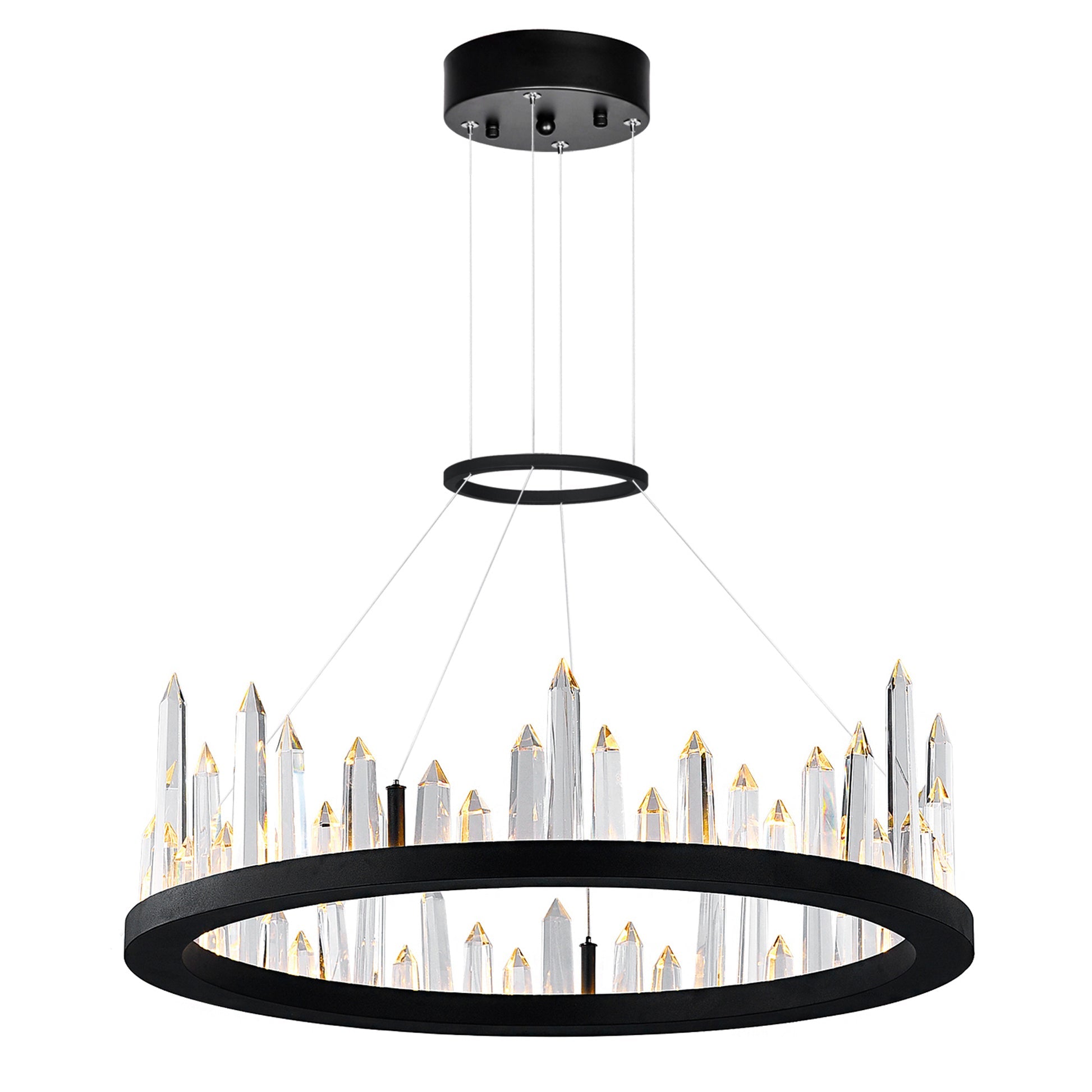 Juliette Integrated LED 24 Inch Black Chandelier