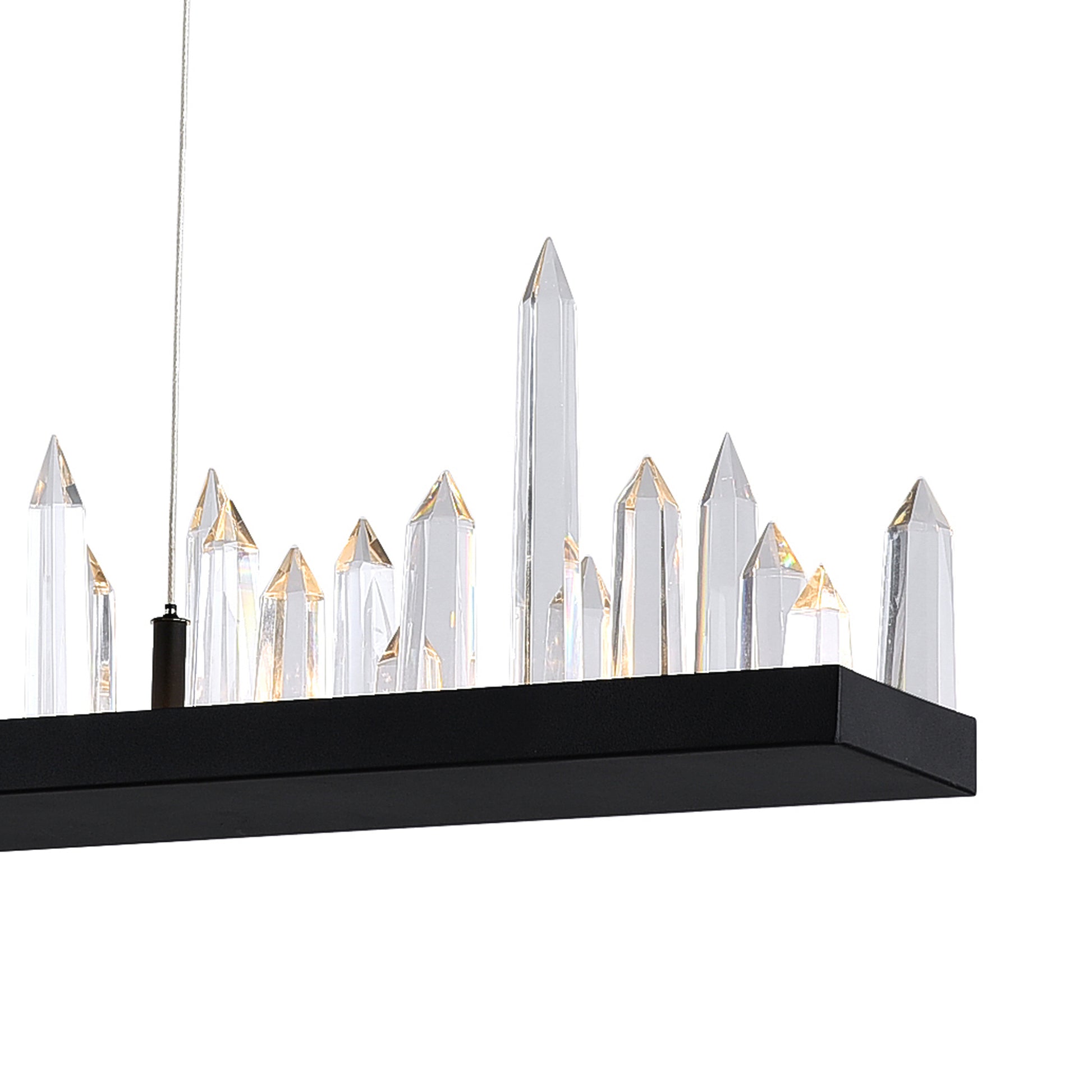 Juliette Integrated LED 45 Inch Black Chandelier