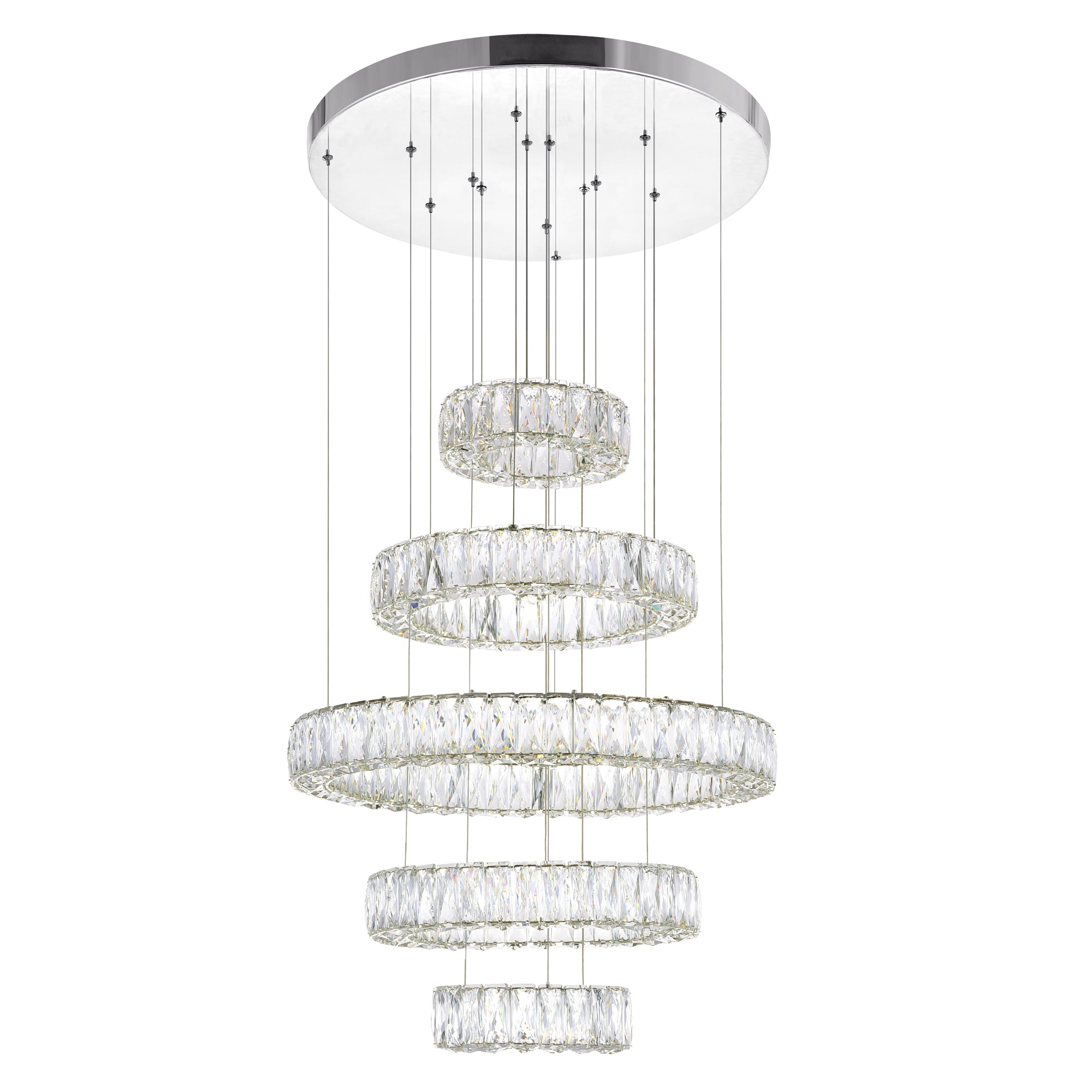 Madeline Chandeliers Chrome Finish 5 Lights