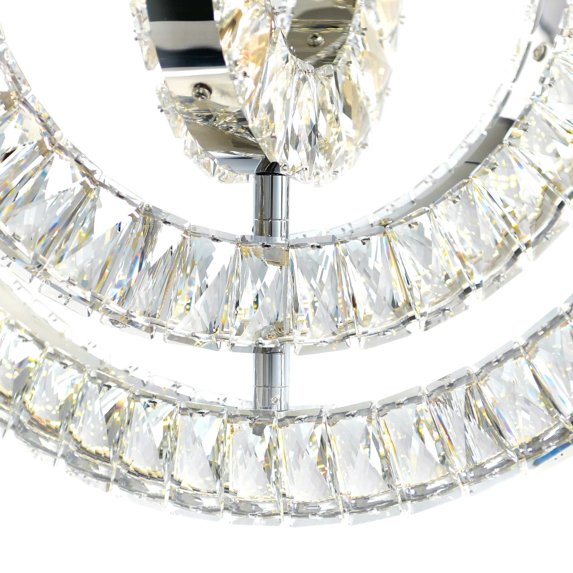 Celina Chandeliers 3 Ring Chrome Finish