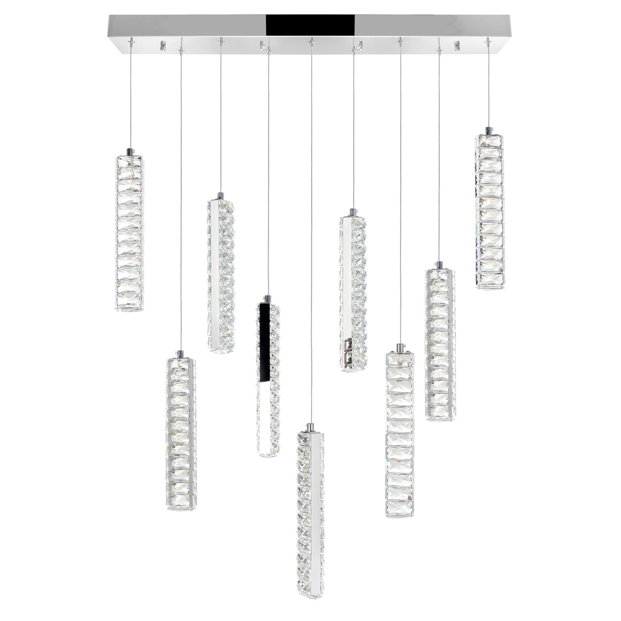 Celina Chandeliers 9 Pendant Chrome Finish