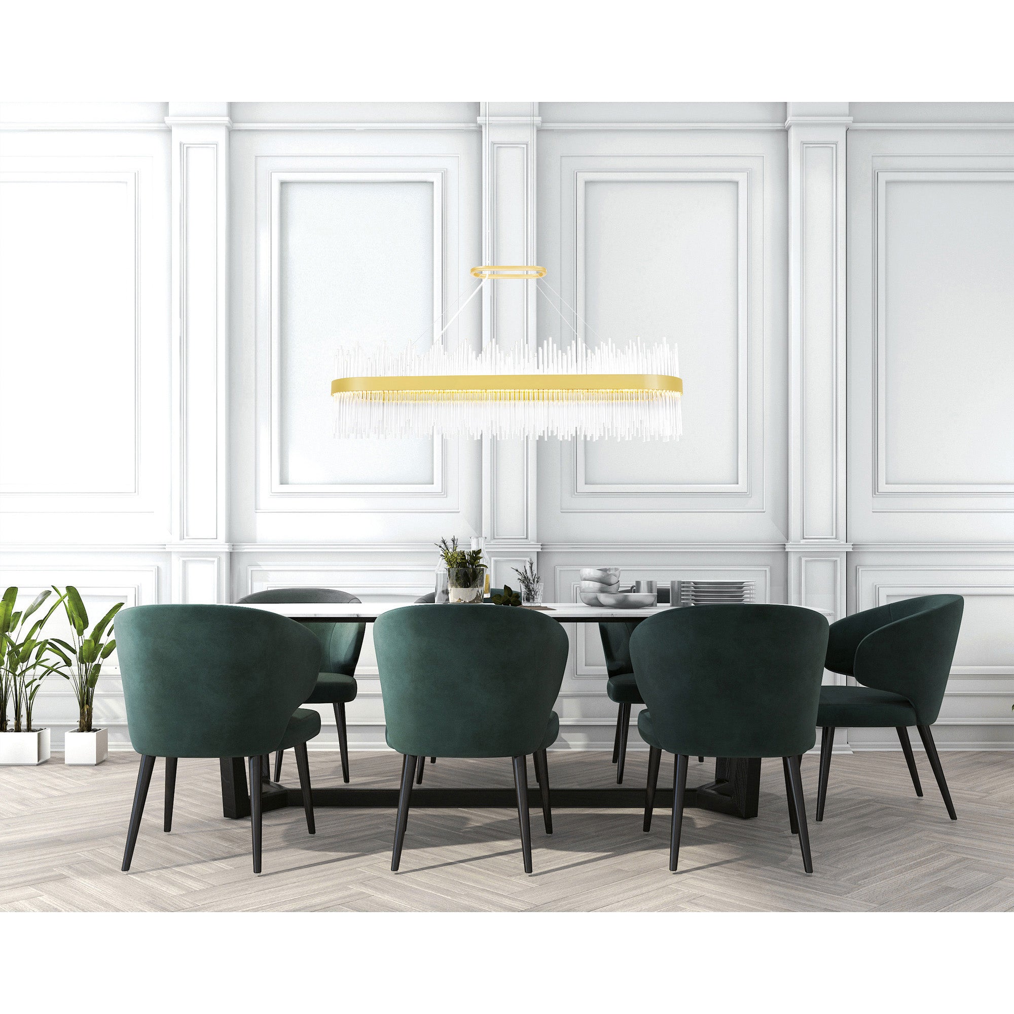 Genevieve Chandeliers Medallion Gold 47 Inch