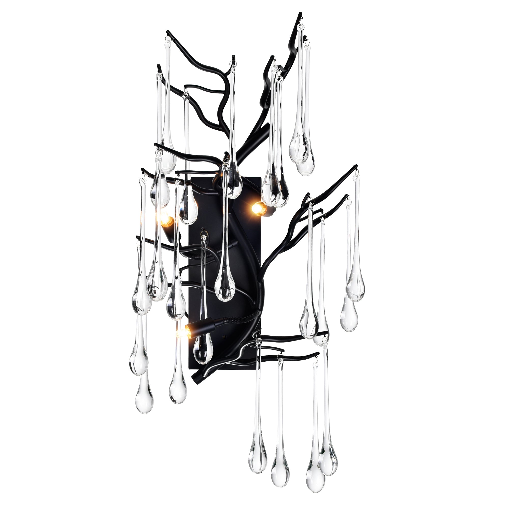 Anita Wall Lights 3 Lights Black Finish