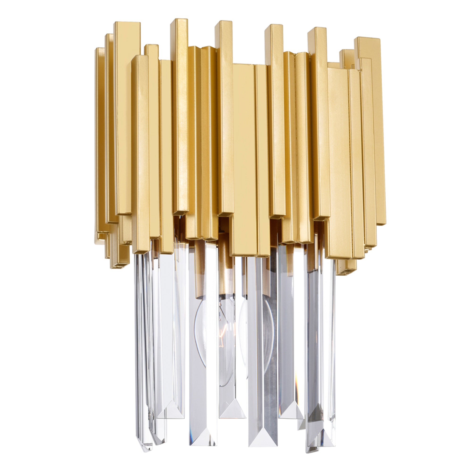Deco Wall Lights 1 Medallion Gold Finish