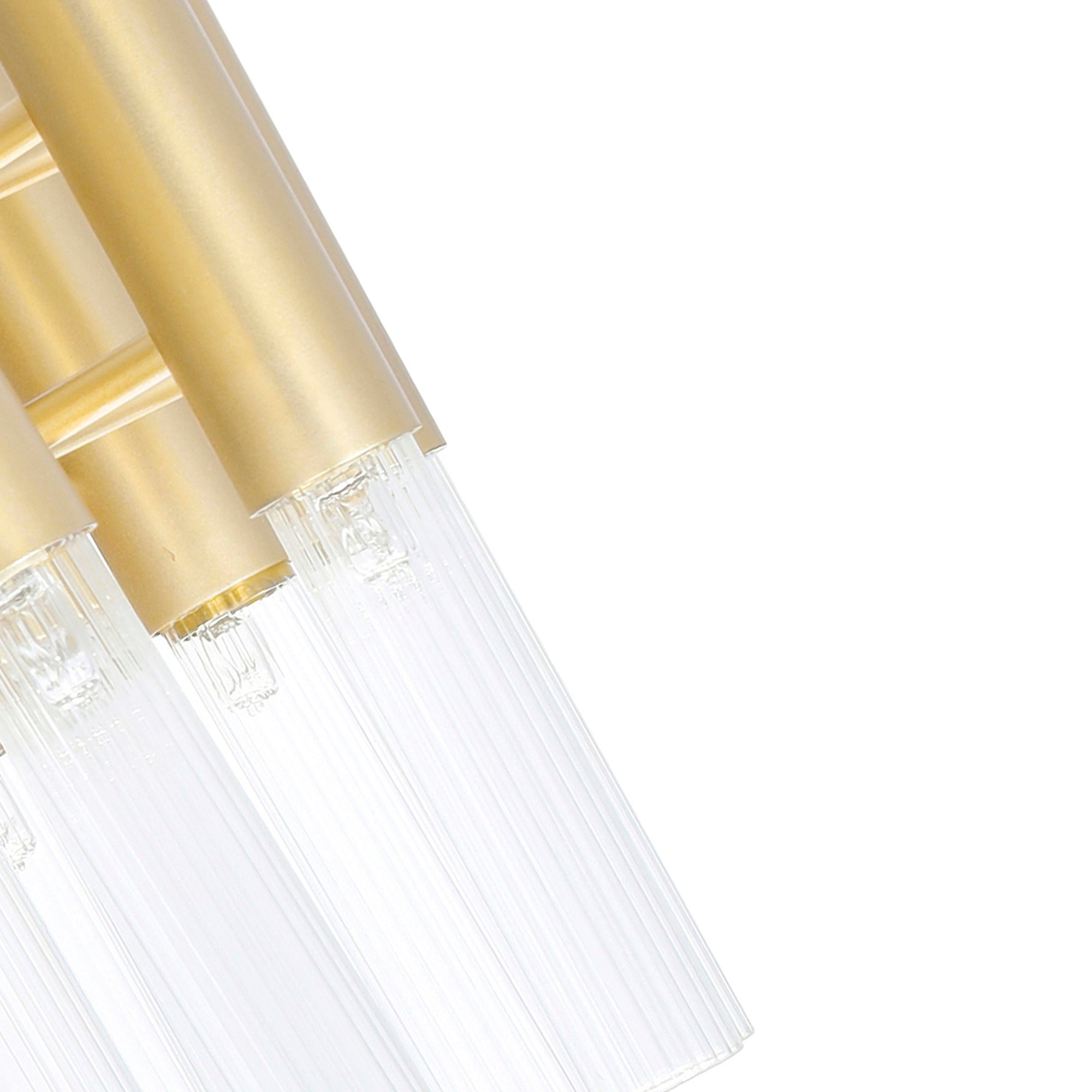 Orgue 6 Light Satin Gold Wall Gold Sconce