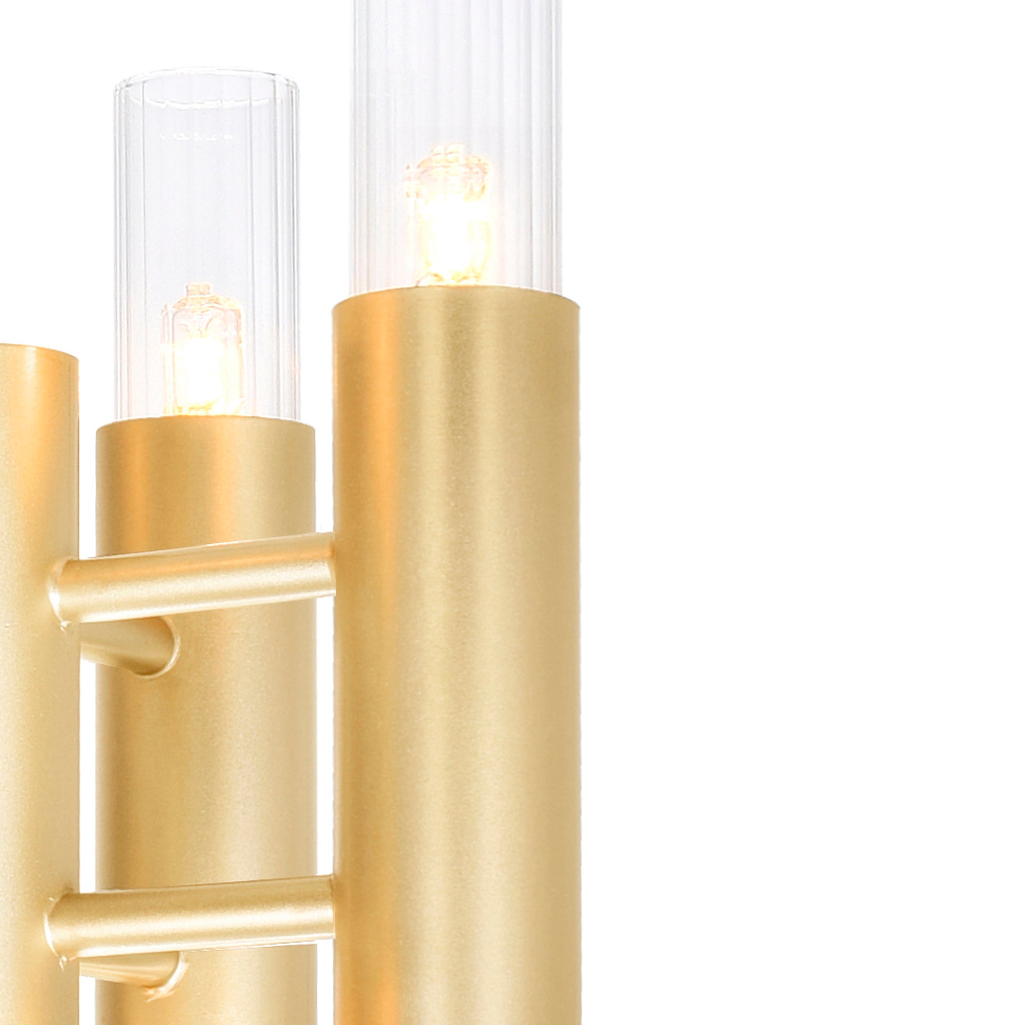 Orgue 6 Light Satin Gold Wall Gold Sconce