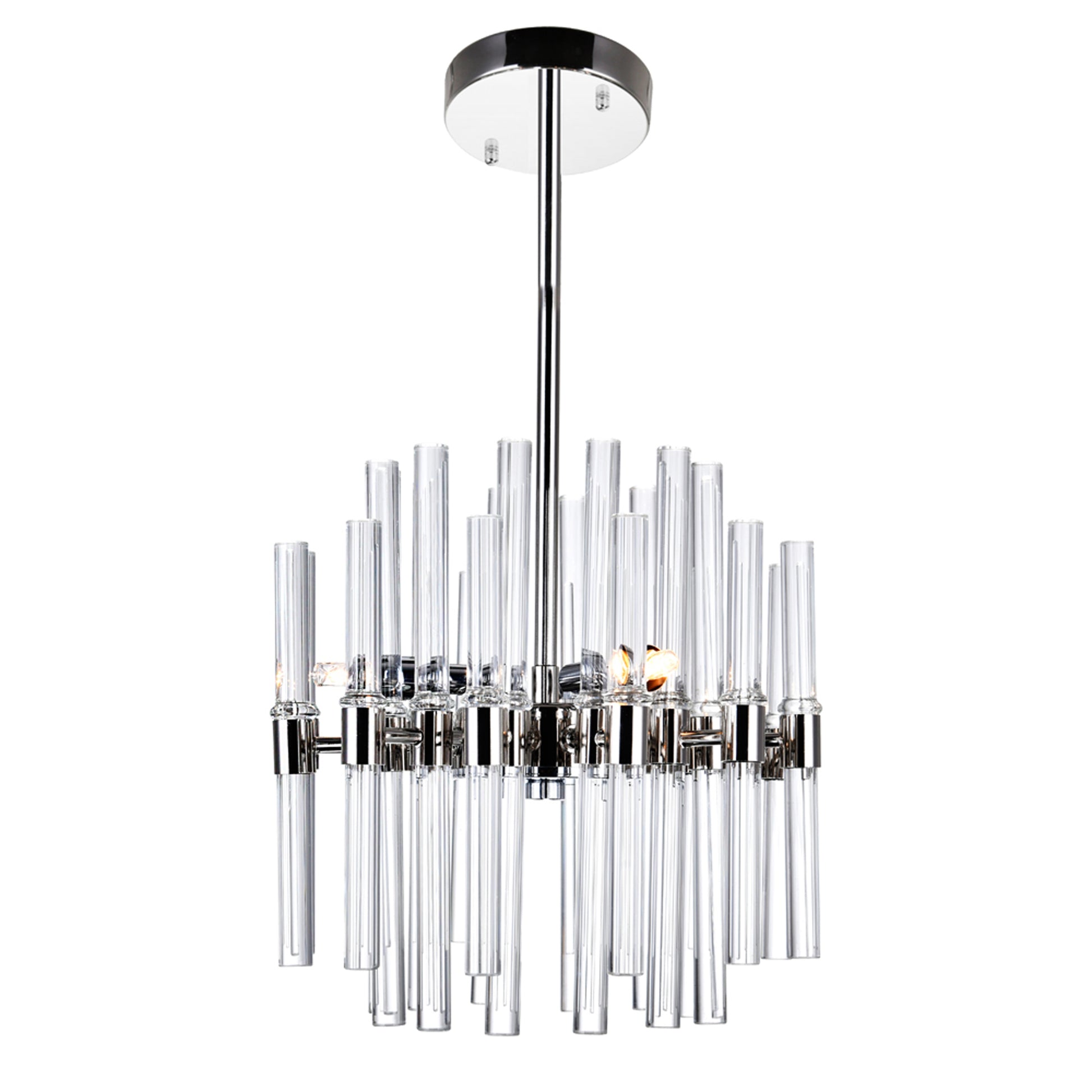 Miroir 6 Light Nickel Mini Pendant with Polished Finish