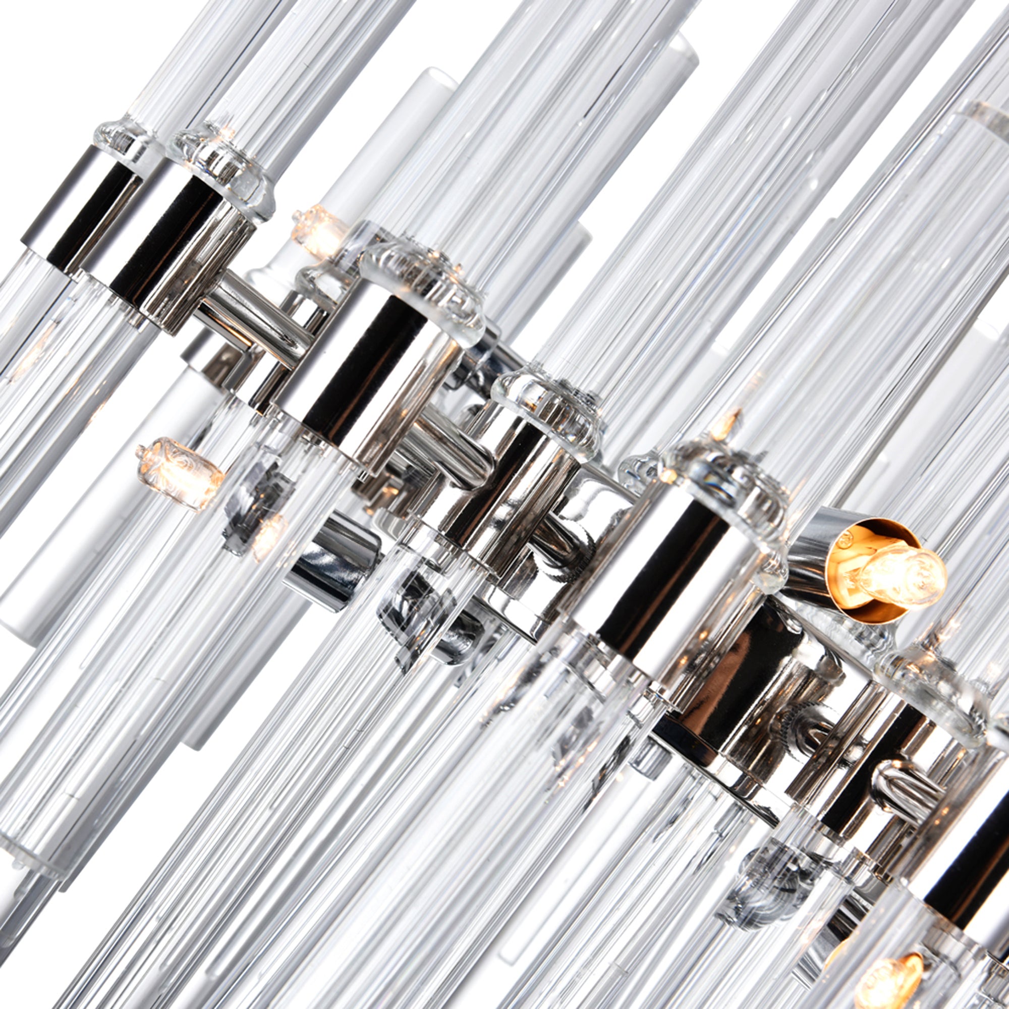 Miroir 8 Light Nickel Chandelier with Polished Finish