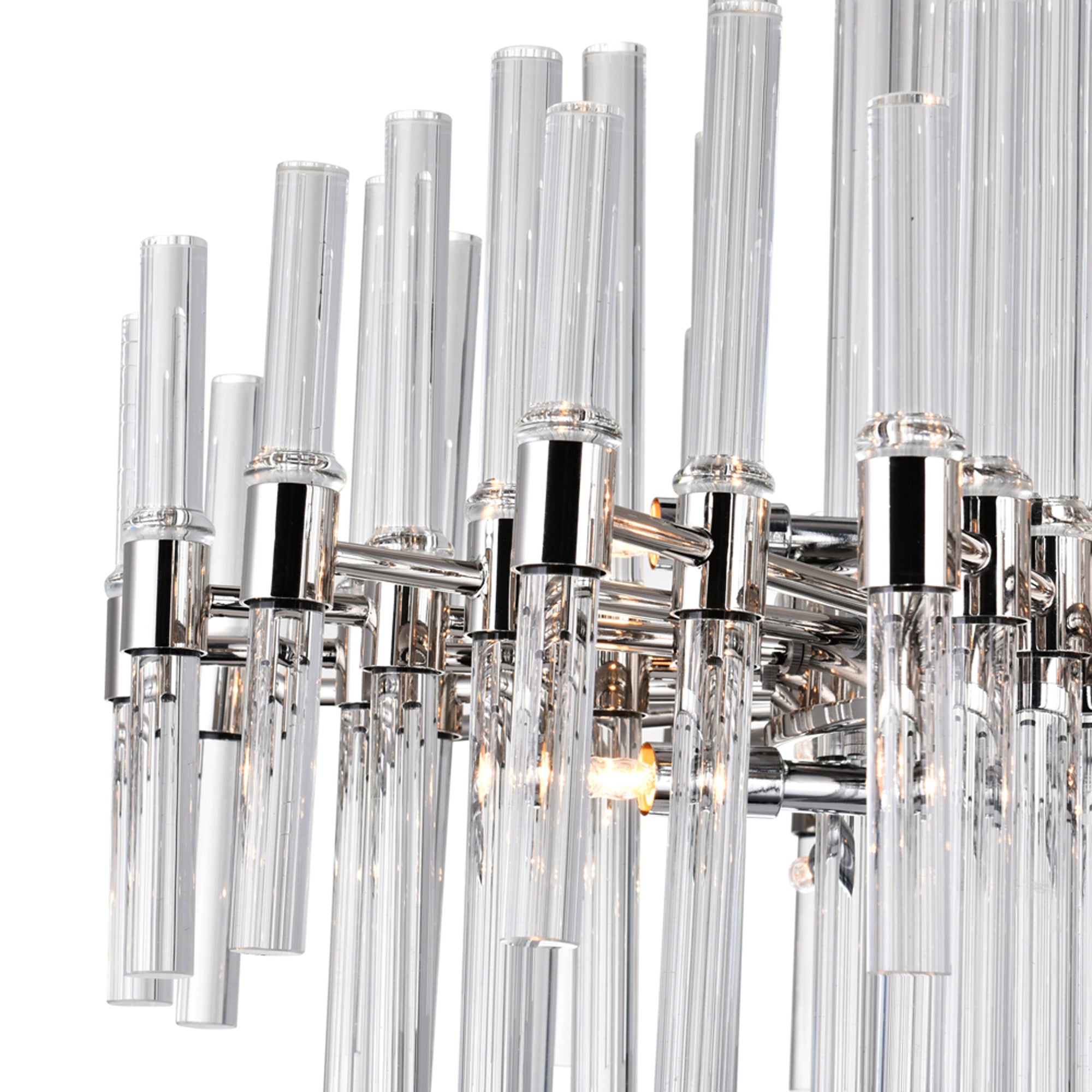 Miroir 10 Light Nickel Chandelier with Polished Finish