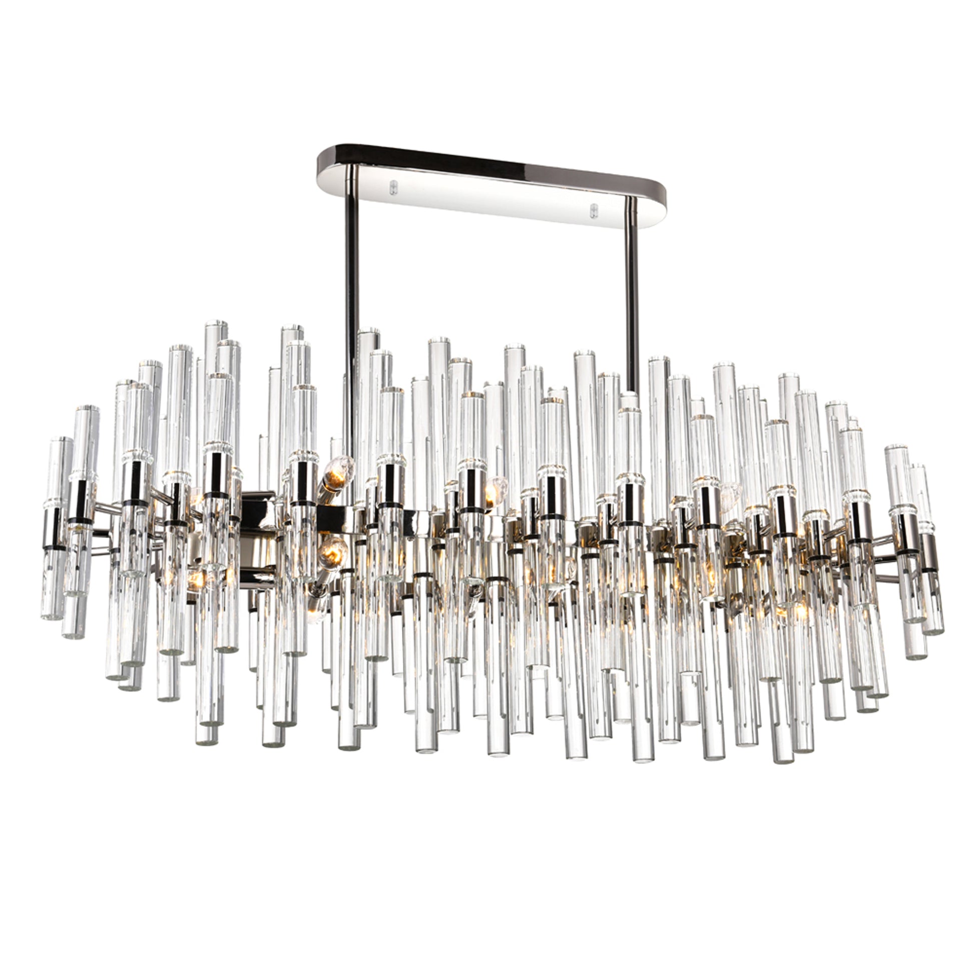 Miroir 16 Light Nickel Chandelier with Polished Finish
