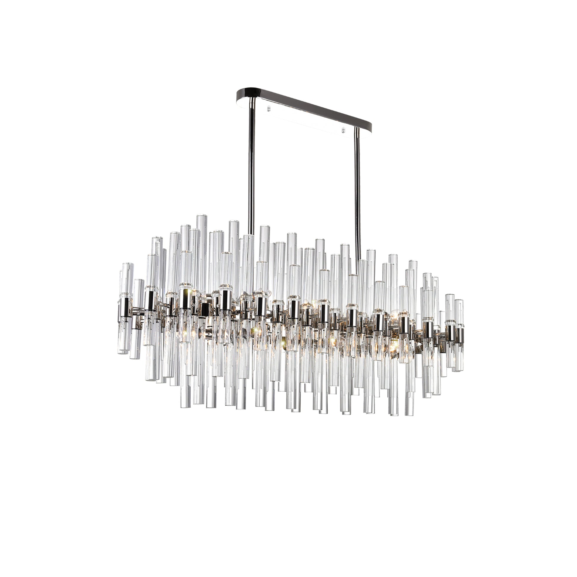 Miroir 16 Light Nickel Chandelier with Polished Finish