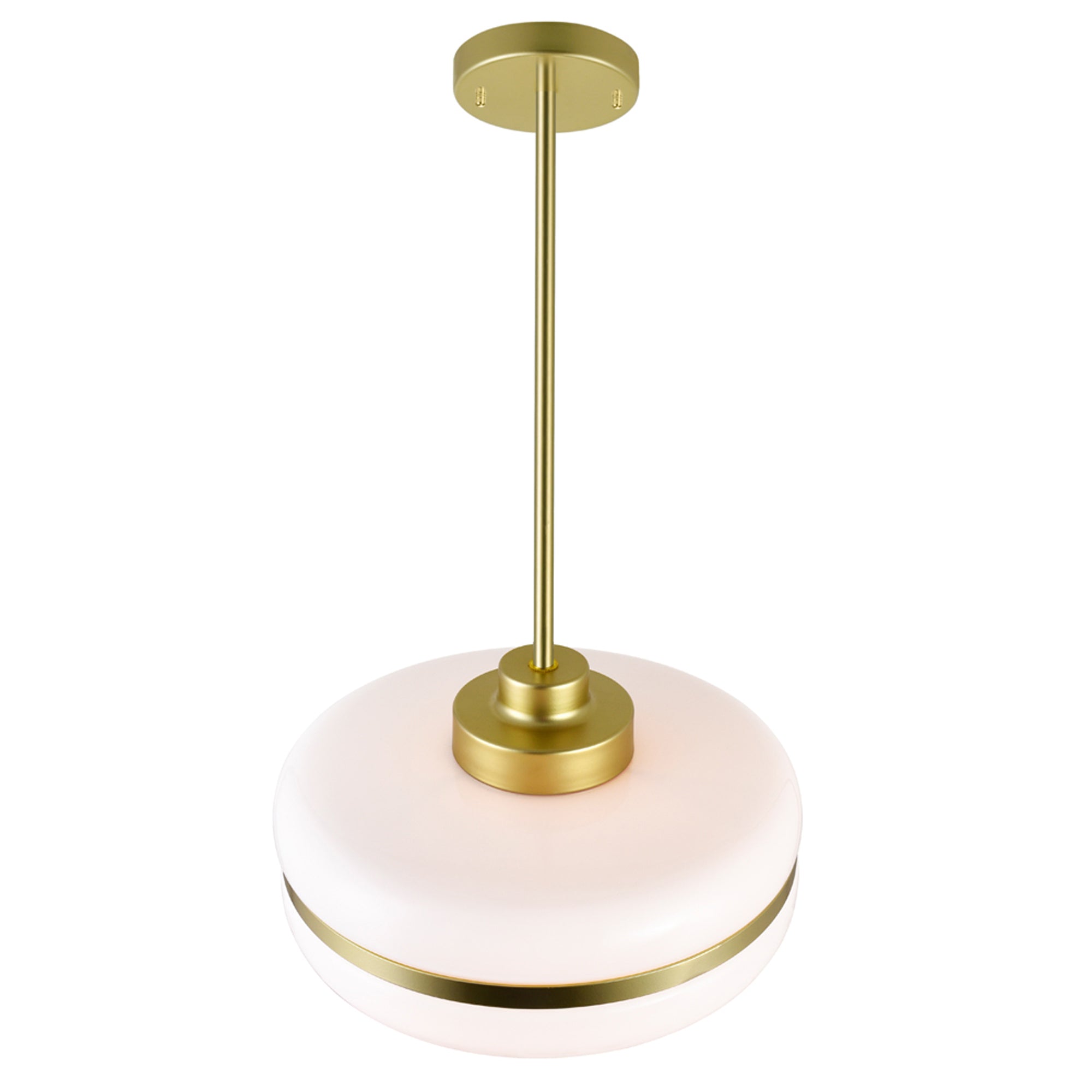 Elementary 1 Light Light Down Pendant in Pearl Gold Finish