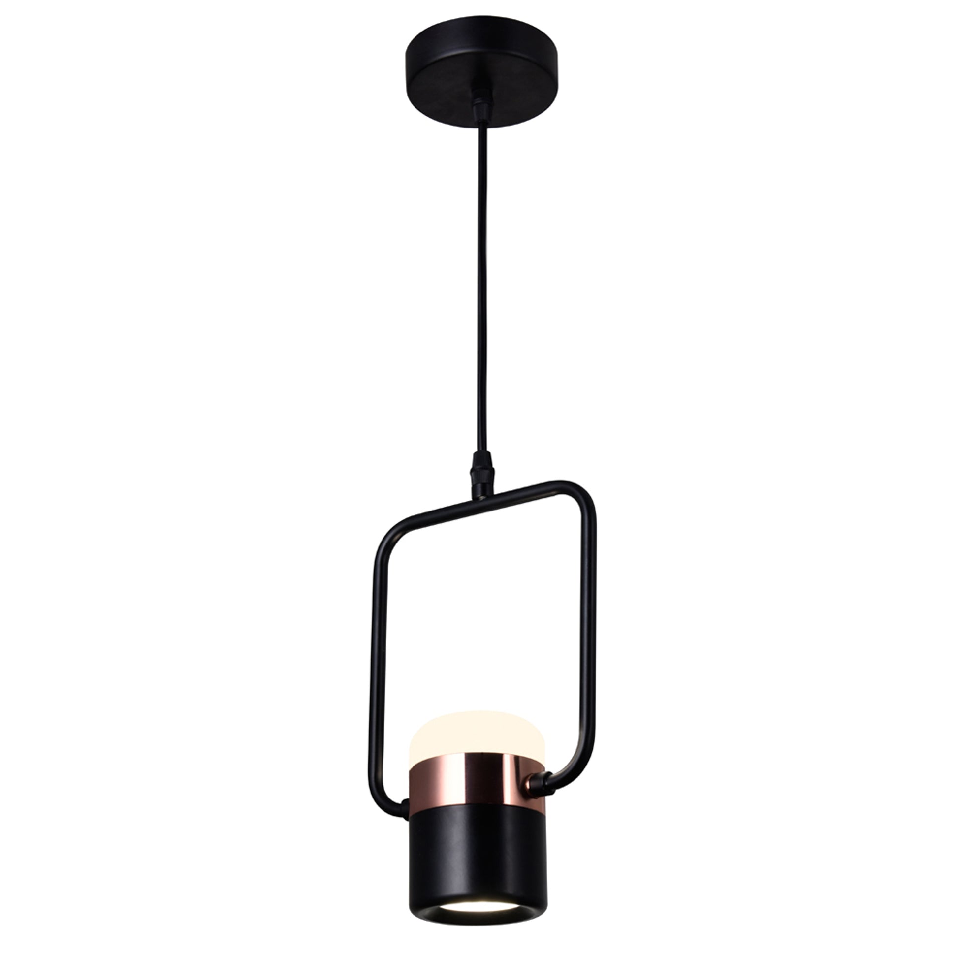 Moxie 1 Light LED Mini Pendant in Black Finish
