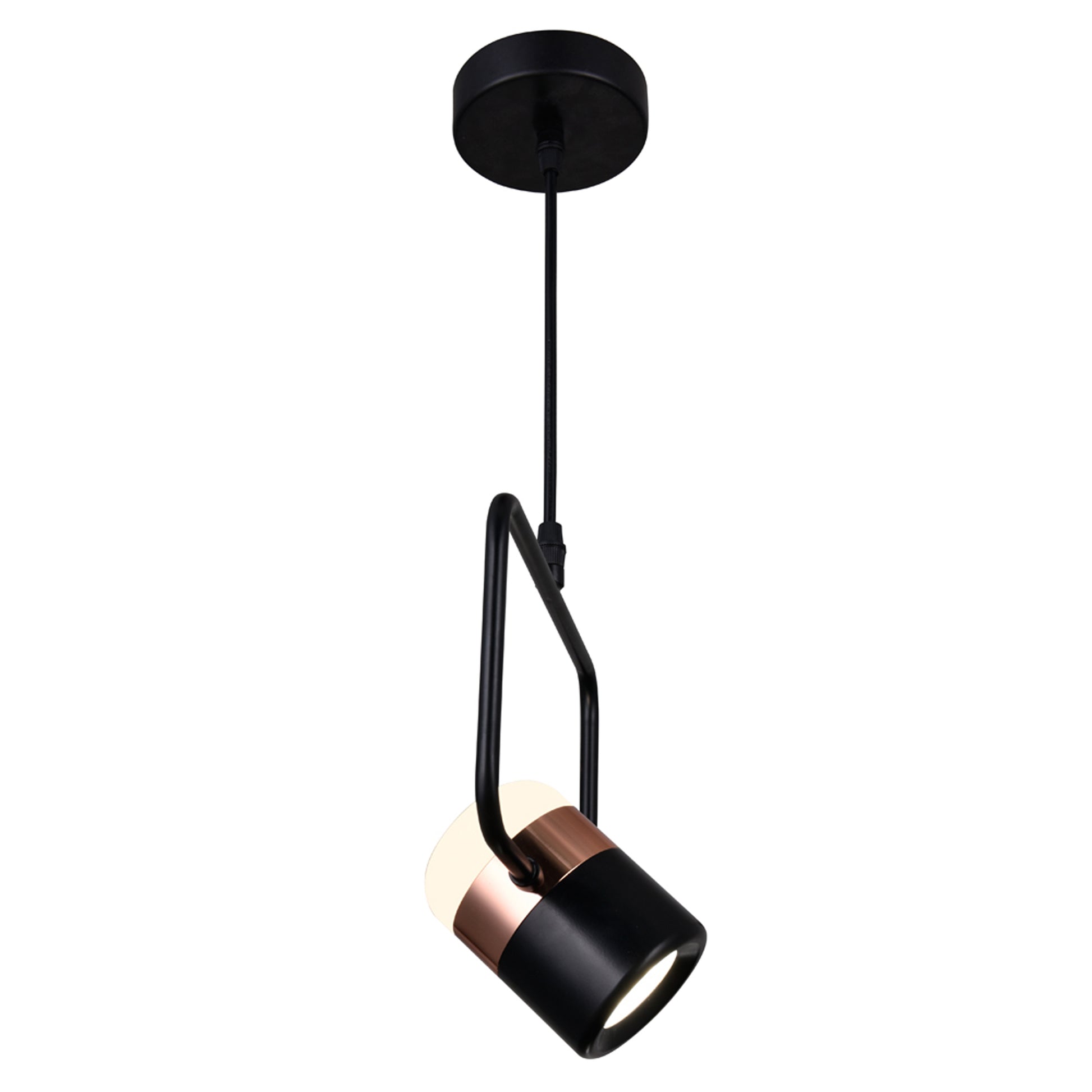 Moxie 1 Light LED Mini Pendant in Black Finish