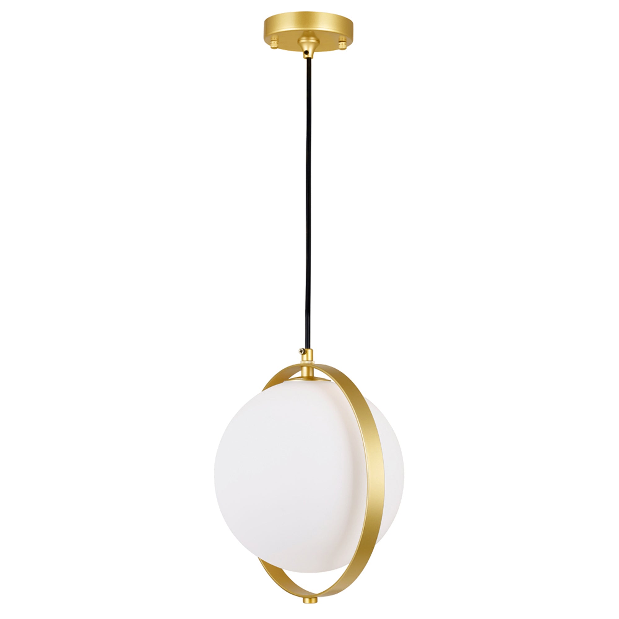 Da Pendants Brass Finish Metal Glass
