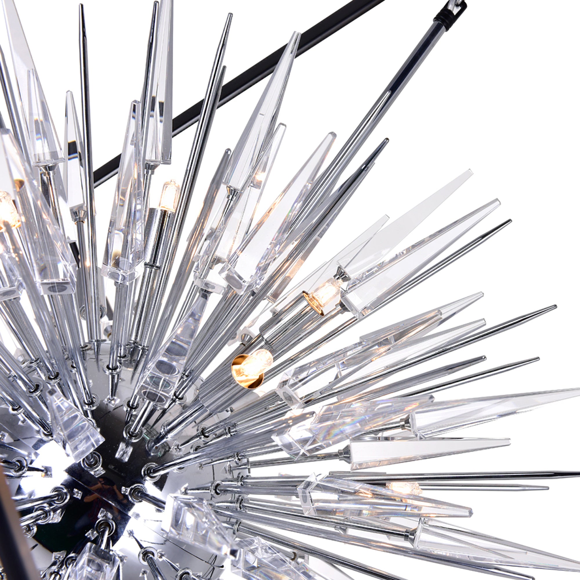 Starburst Chandeliers 20 Light Chrome Black