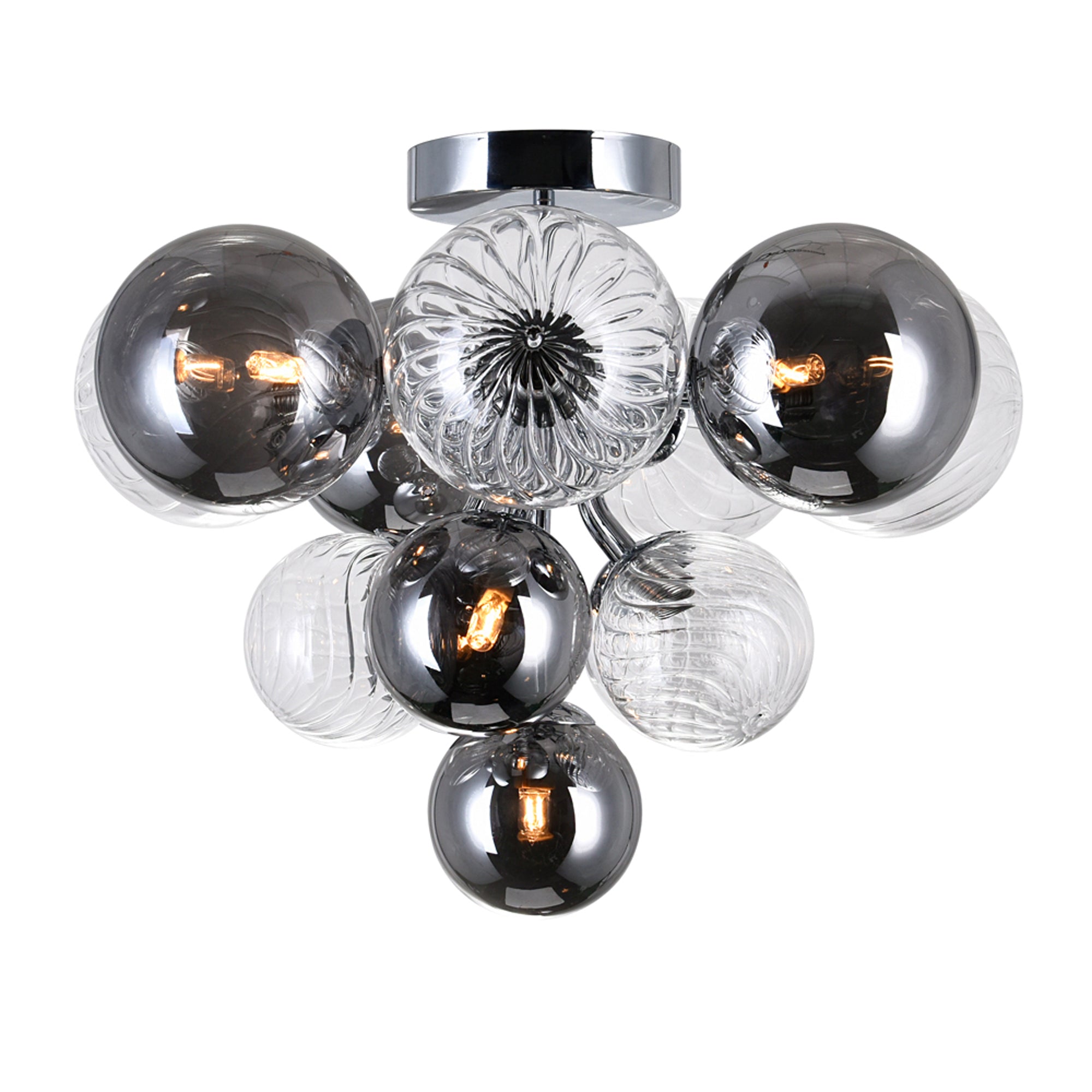 Pallocino 6 Light Chrome Flush Mount