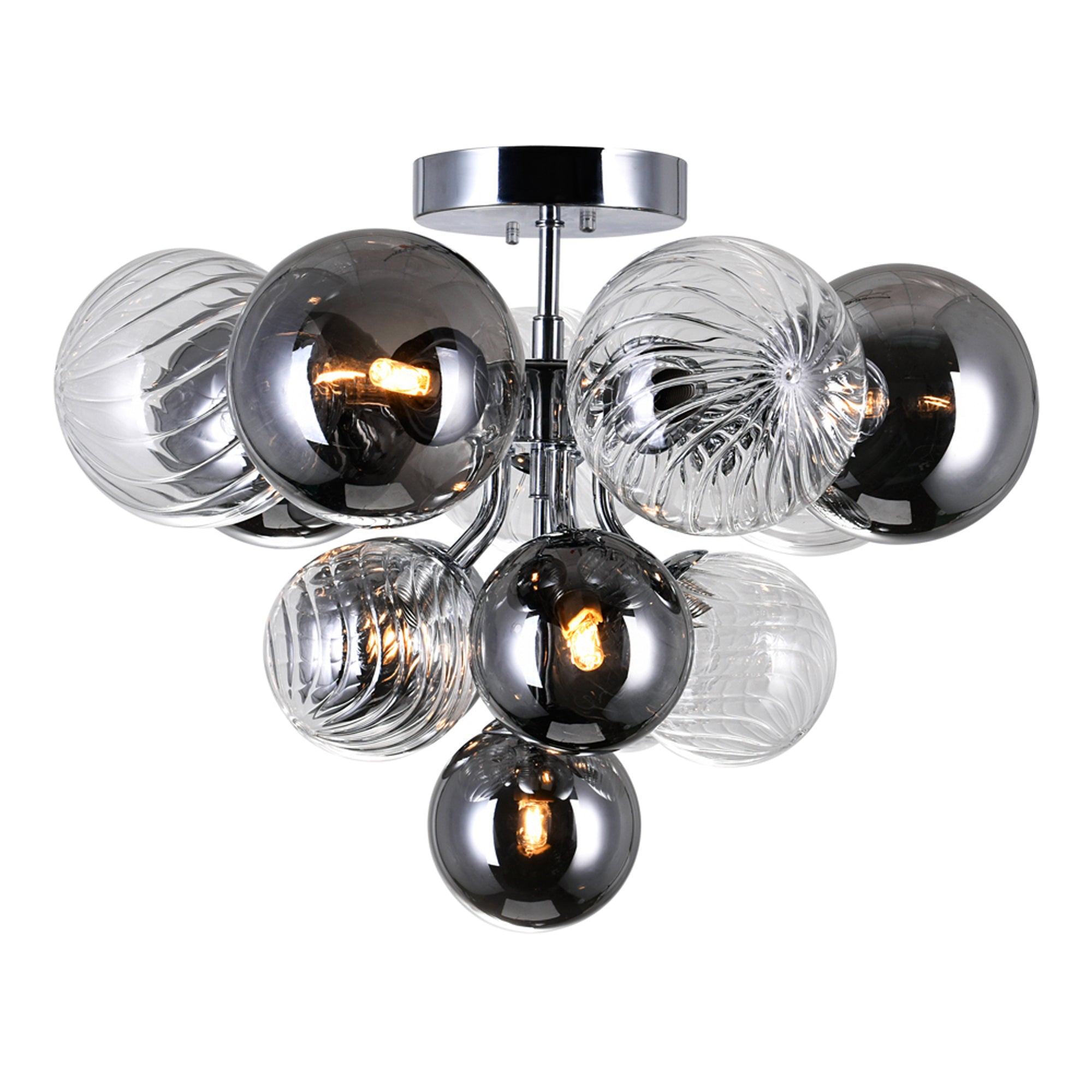 Pallocino 6 Light Chrome Flush Mount