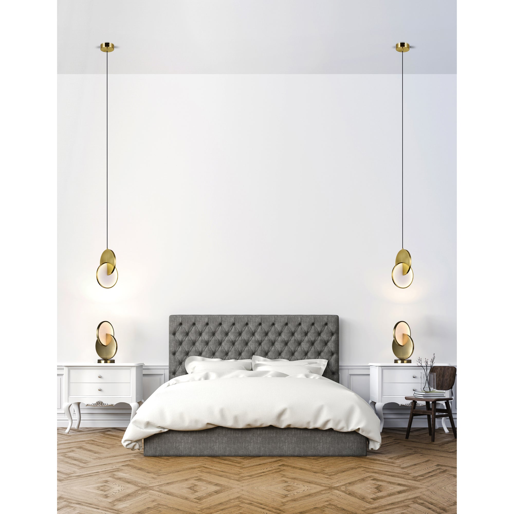 Tranche 1 Light Brass Mini Pendant Brushed Brass