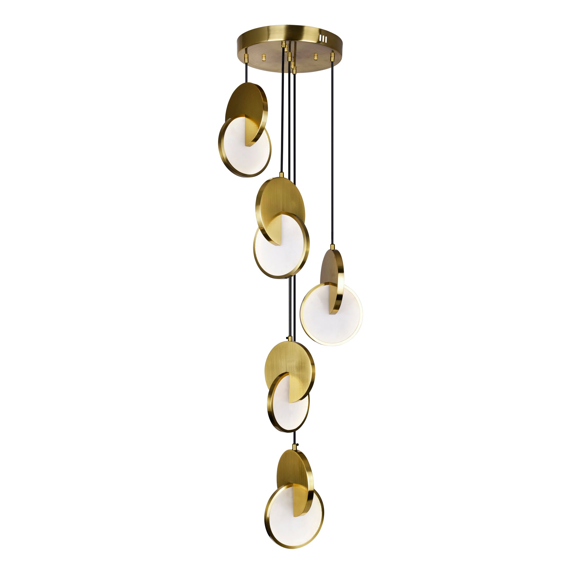 Tranche 5 Light Brass Pendant Brushed Brass
