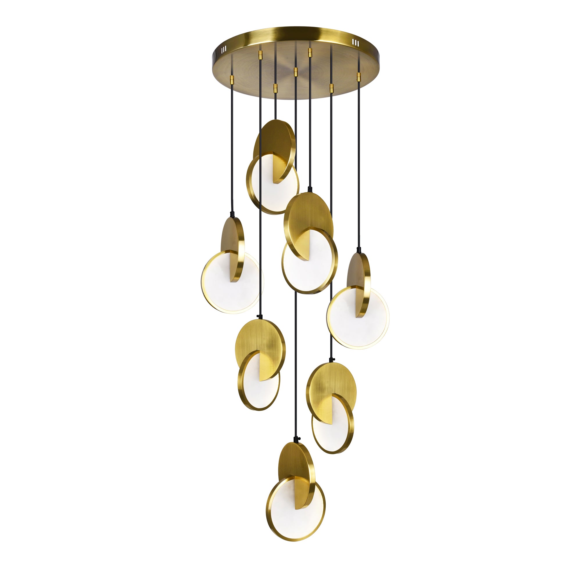 Tranche 7 Light Brass Pendant Light Brushed Brass