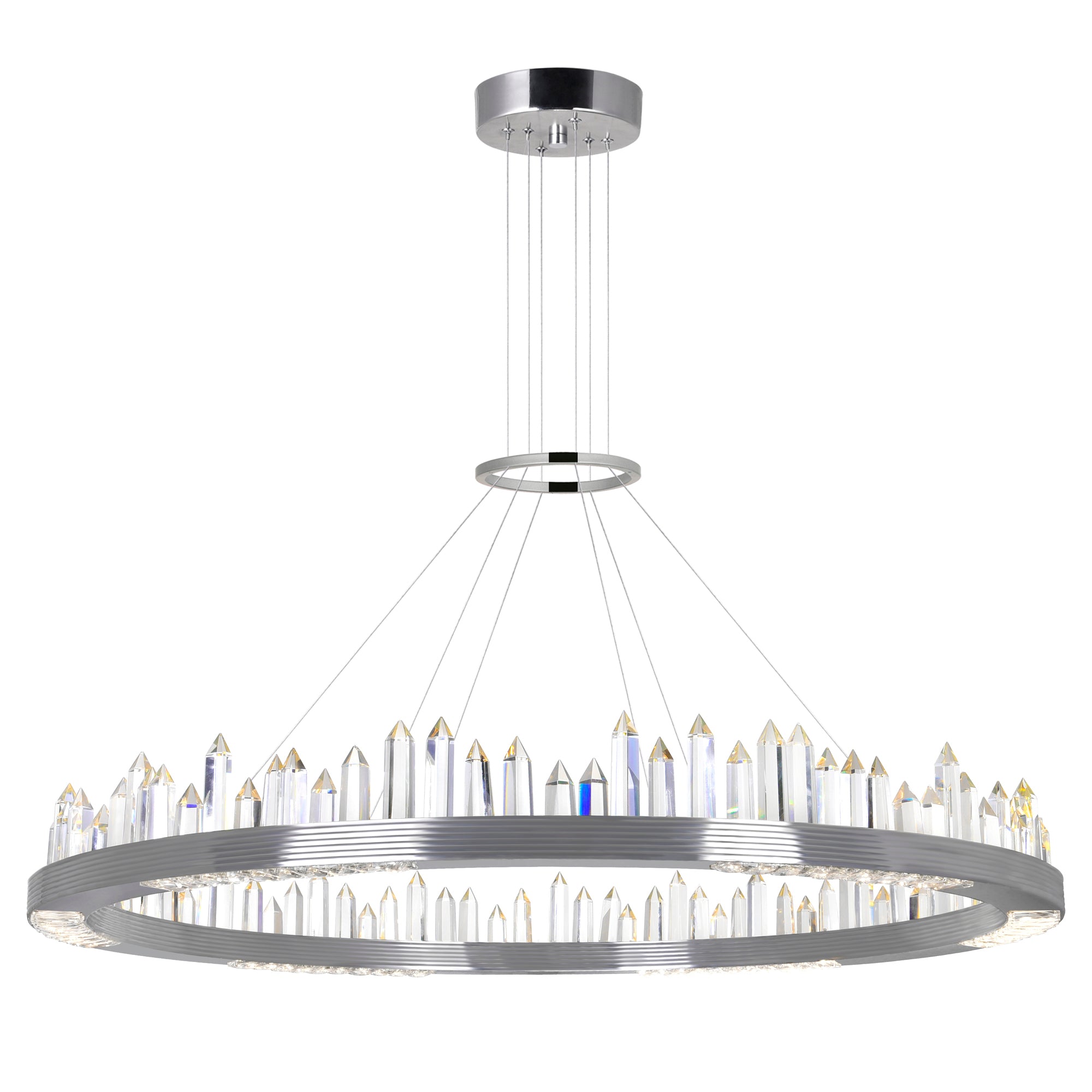 Agassiz Integrated LED Nickel Chandelier