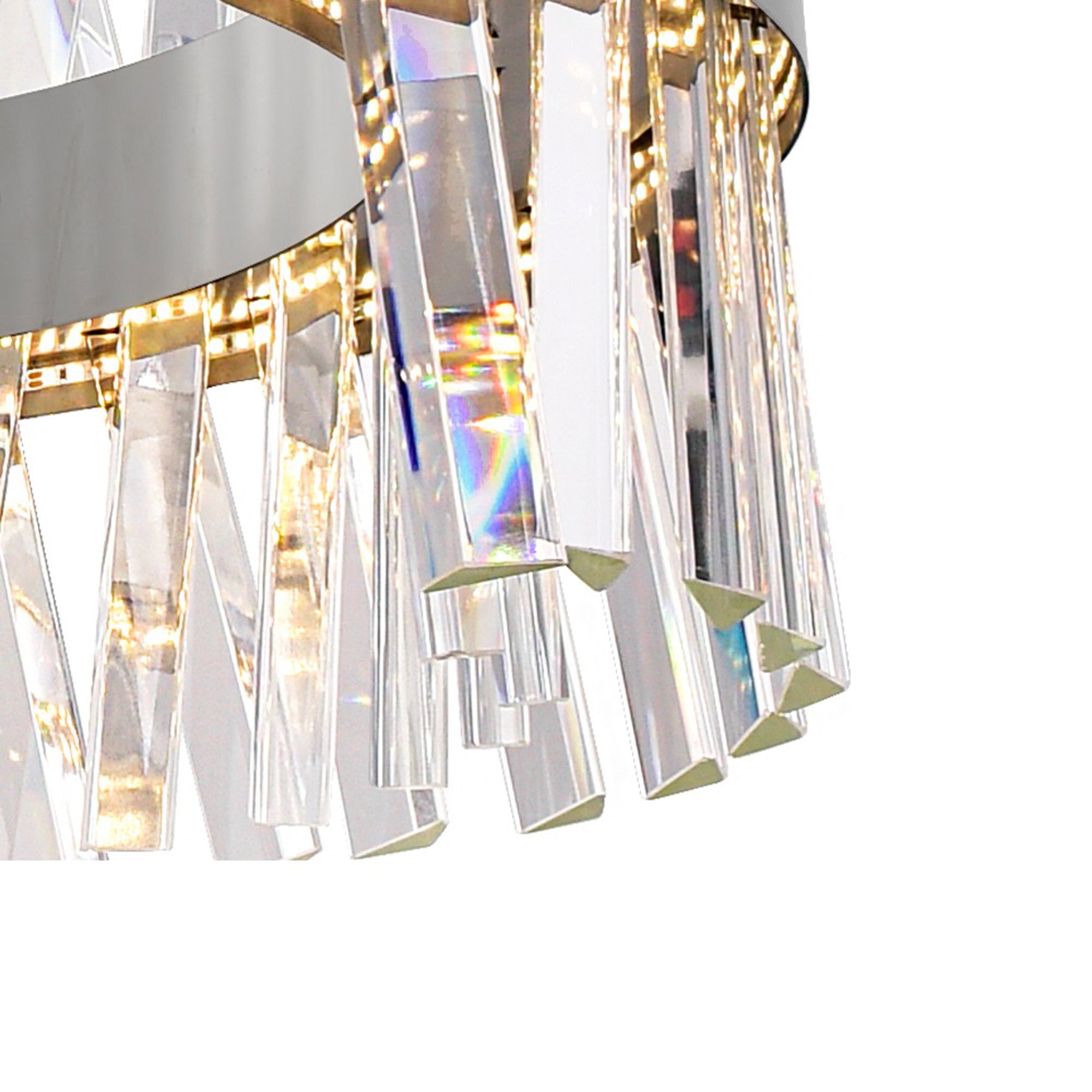 Glace Chandeliers Chrome Integrated LED