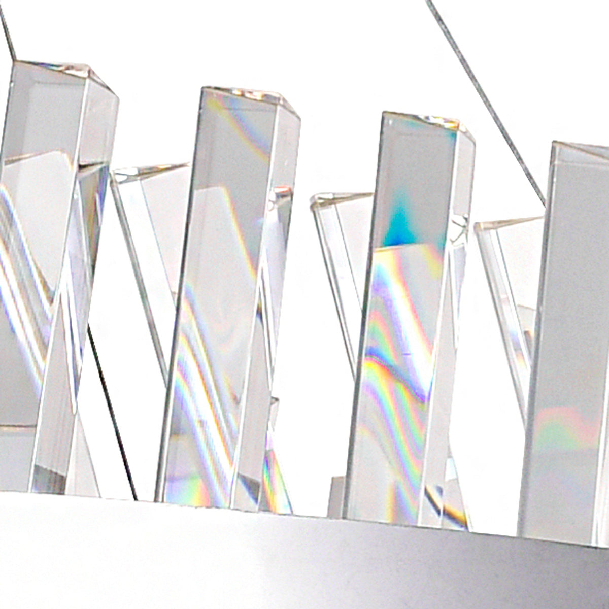 Glace Chandeliers 40in Chrome Crystal LED
