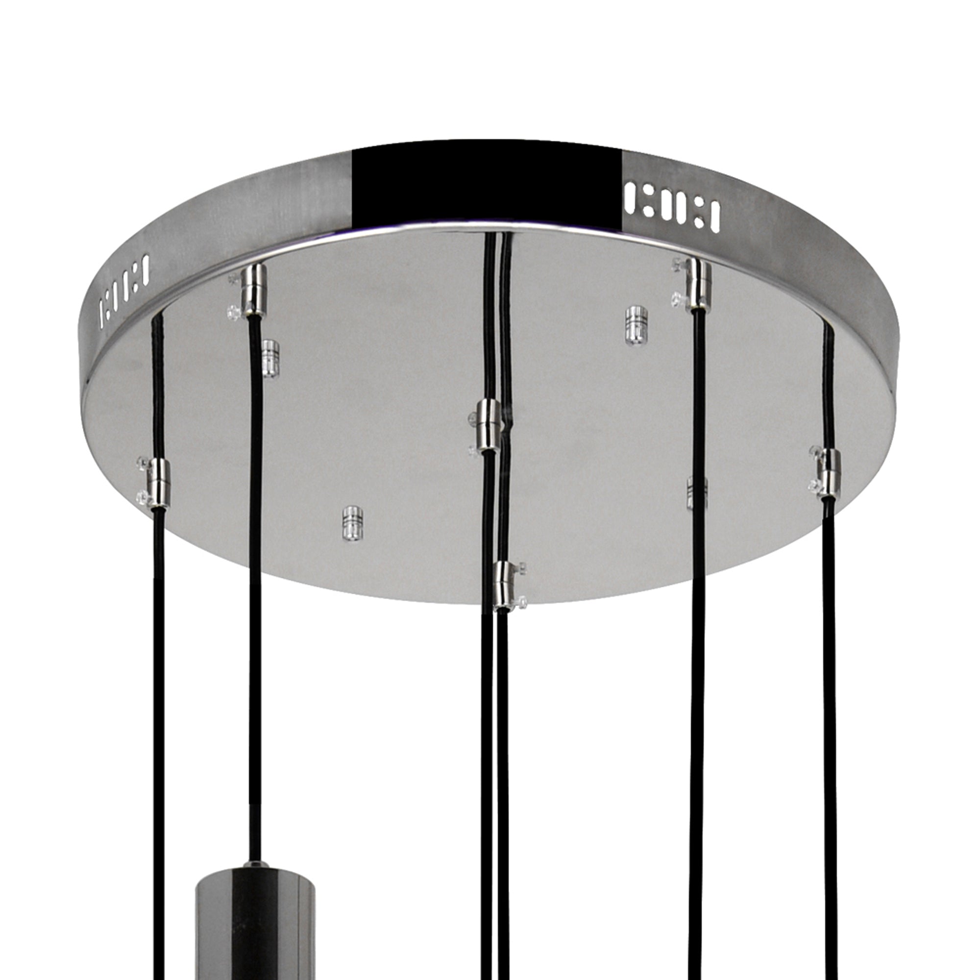 Chime 7 Light Nickel Pendant Integrated LED