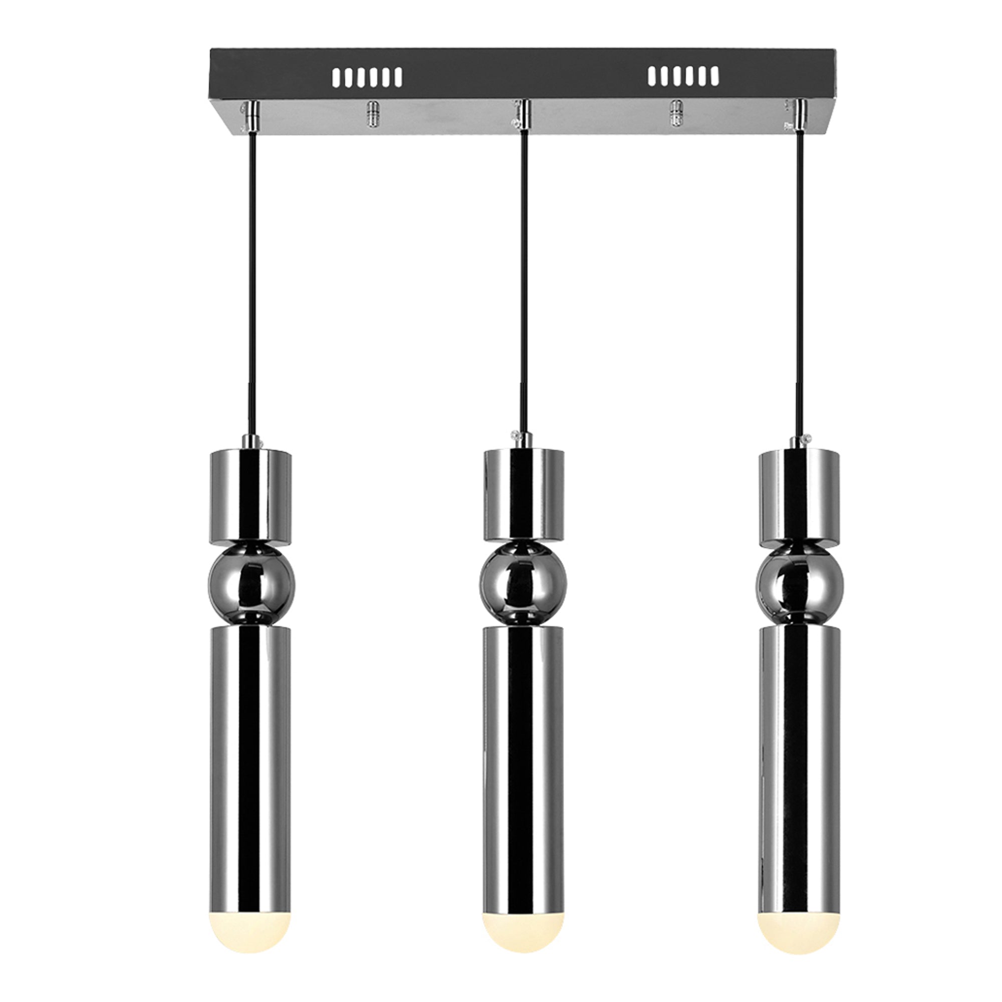 Chime 3 Light Polished Nickel Table Chandelier