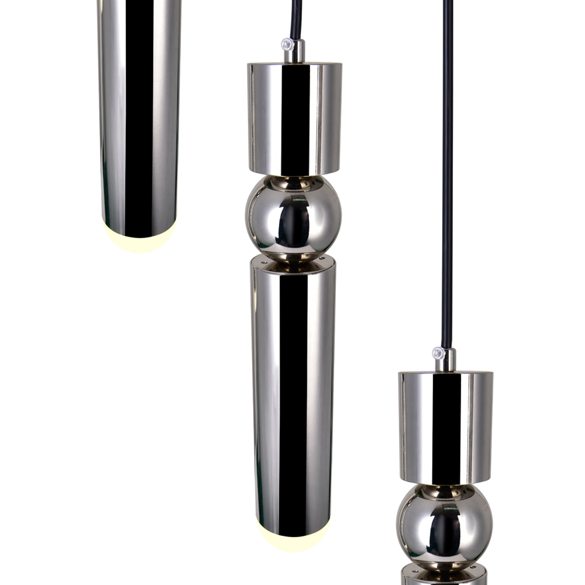 Chime 3 Light Polished Nickel Table Chandelier
